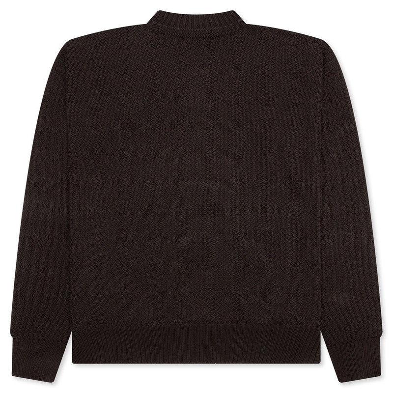 ISSEY MIYAKE COMMON KNIT SWEATER - BROWN outlook