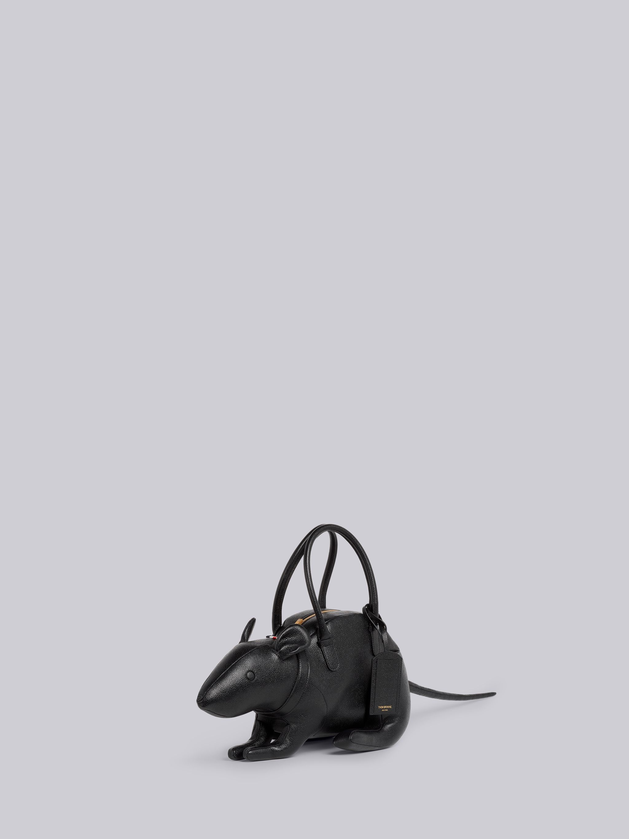 Black Pebbled Calfskin Rat Bag - 3