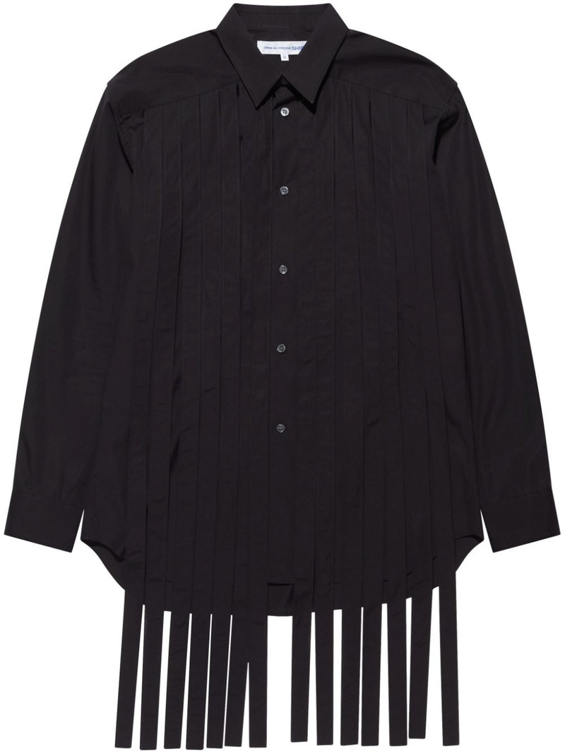 fringed pleated cotton shirt 1