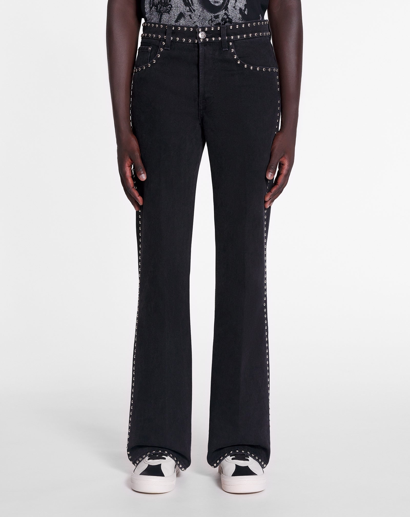 LANVIN X FUTURE STUDDED FLARED PANTS FOR MEN - 3