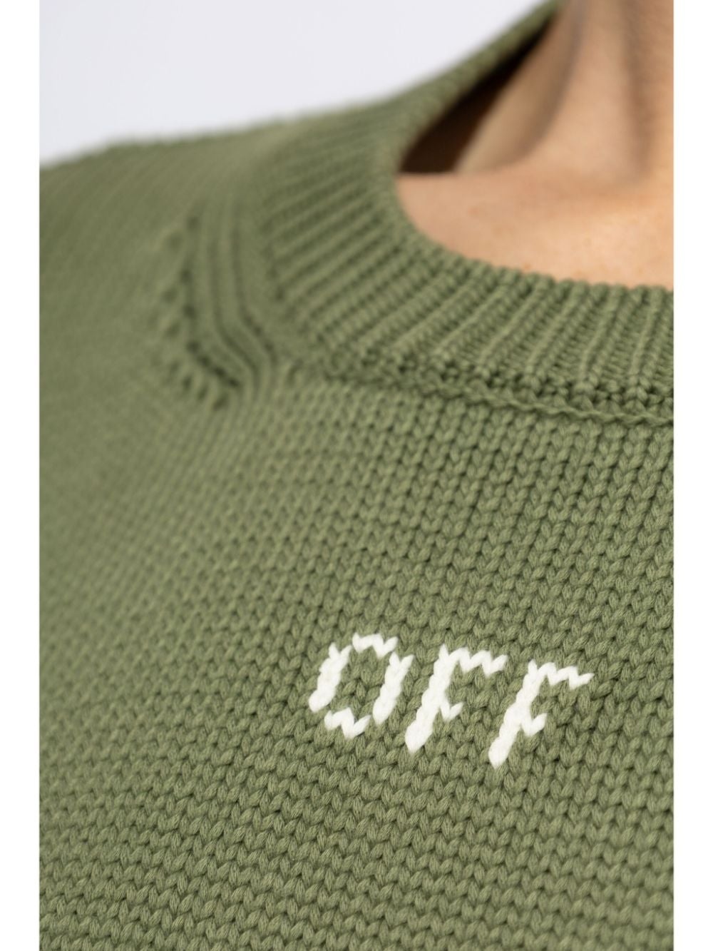 embroidered-logo knitted jumper - 5