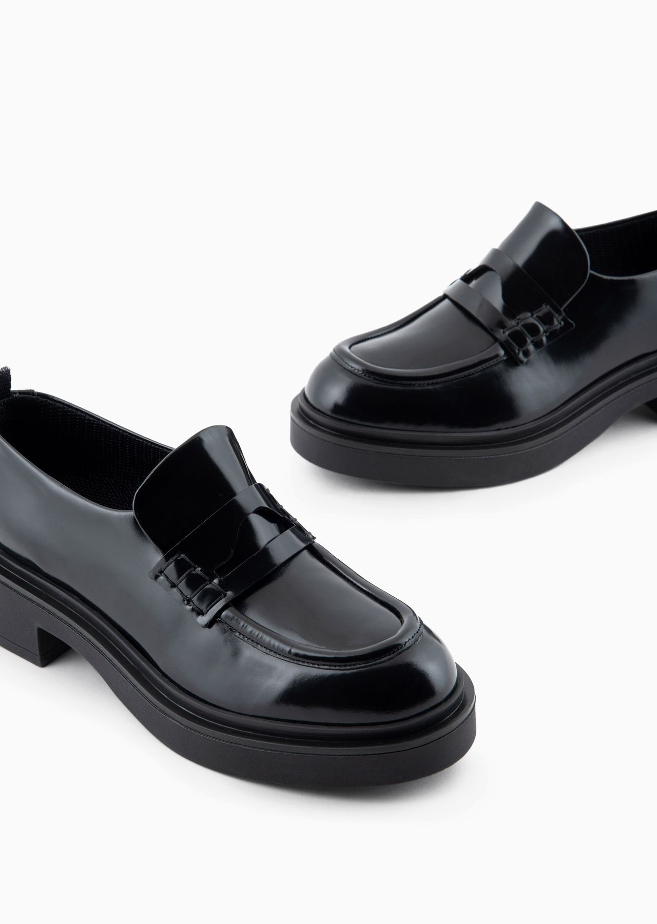 Brushed-leather chunky loafers - 5