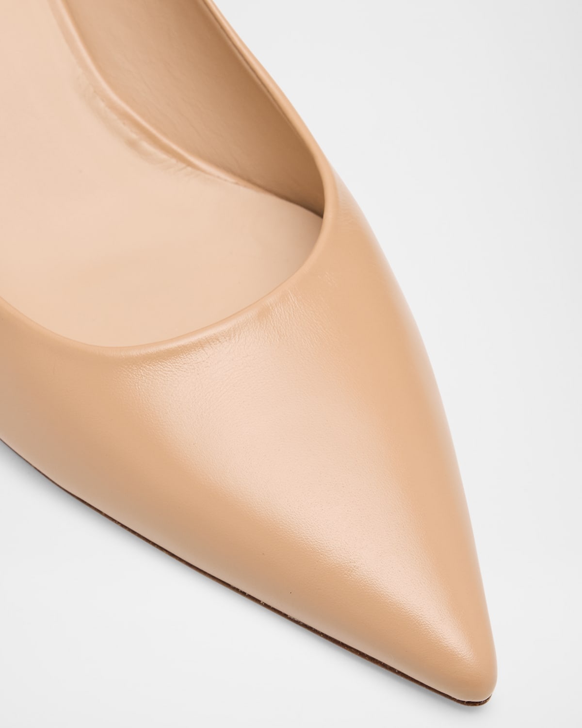 Stuart Leather Kitten-Heel Pumps - 6