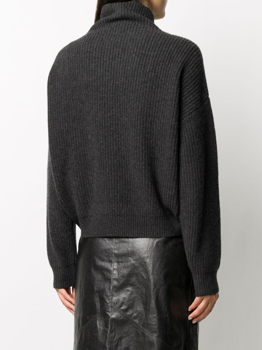 oversized roll neck jumper - 4