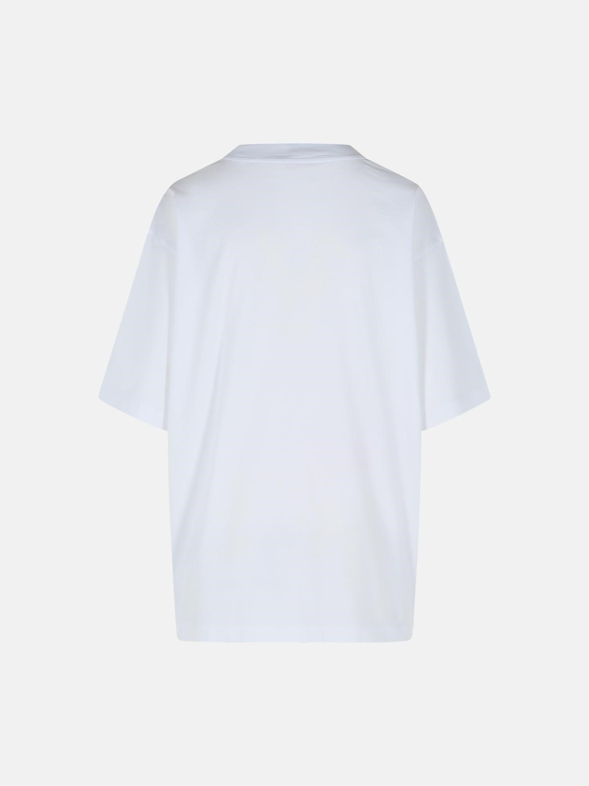 WHITE COTTON T-SHIRT WITH TULIP PRINT - 3