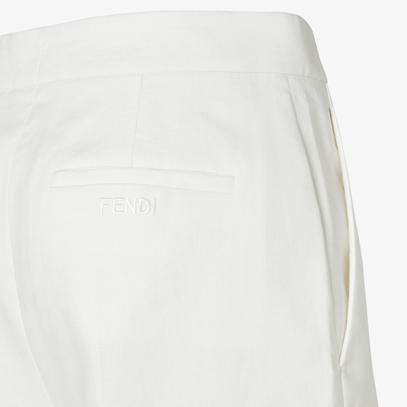 Shorts White cotton and linen shorts 3