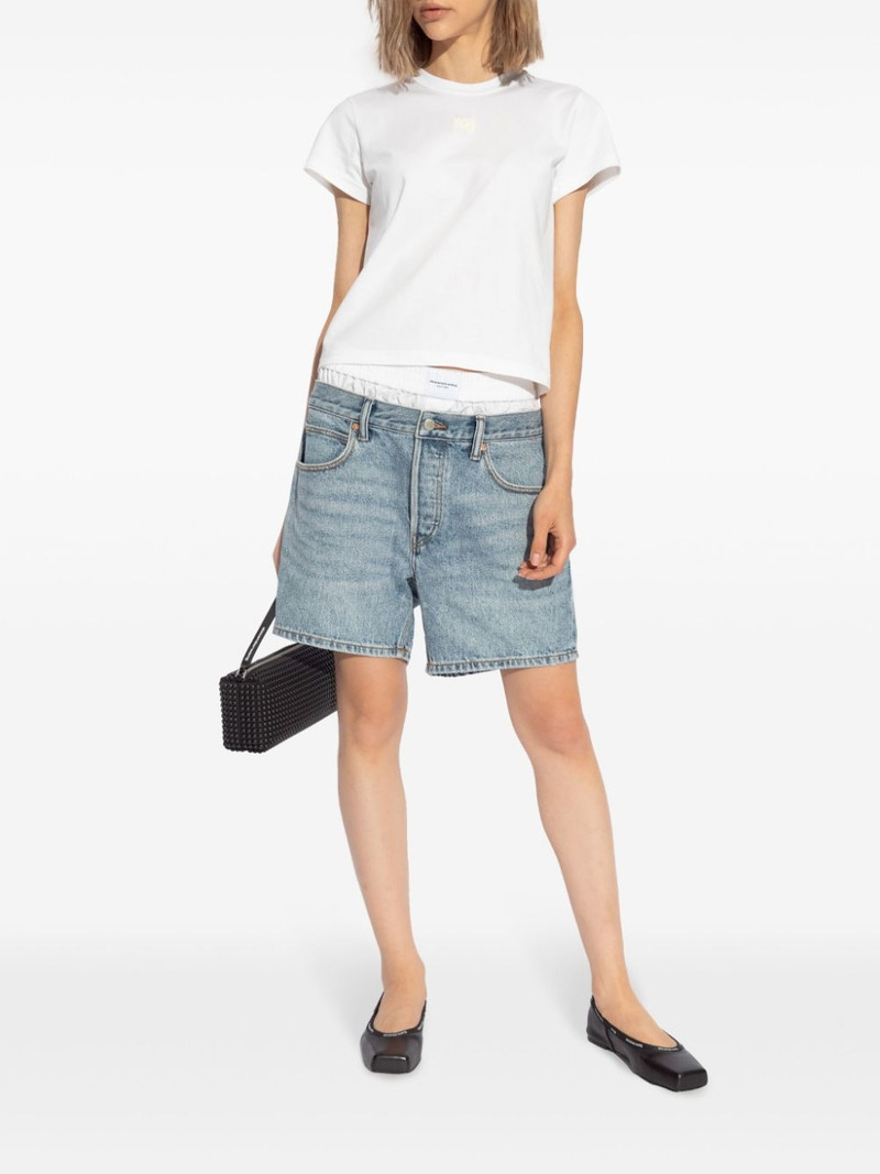 Alexander Wang layered denim shorts outlook