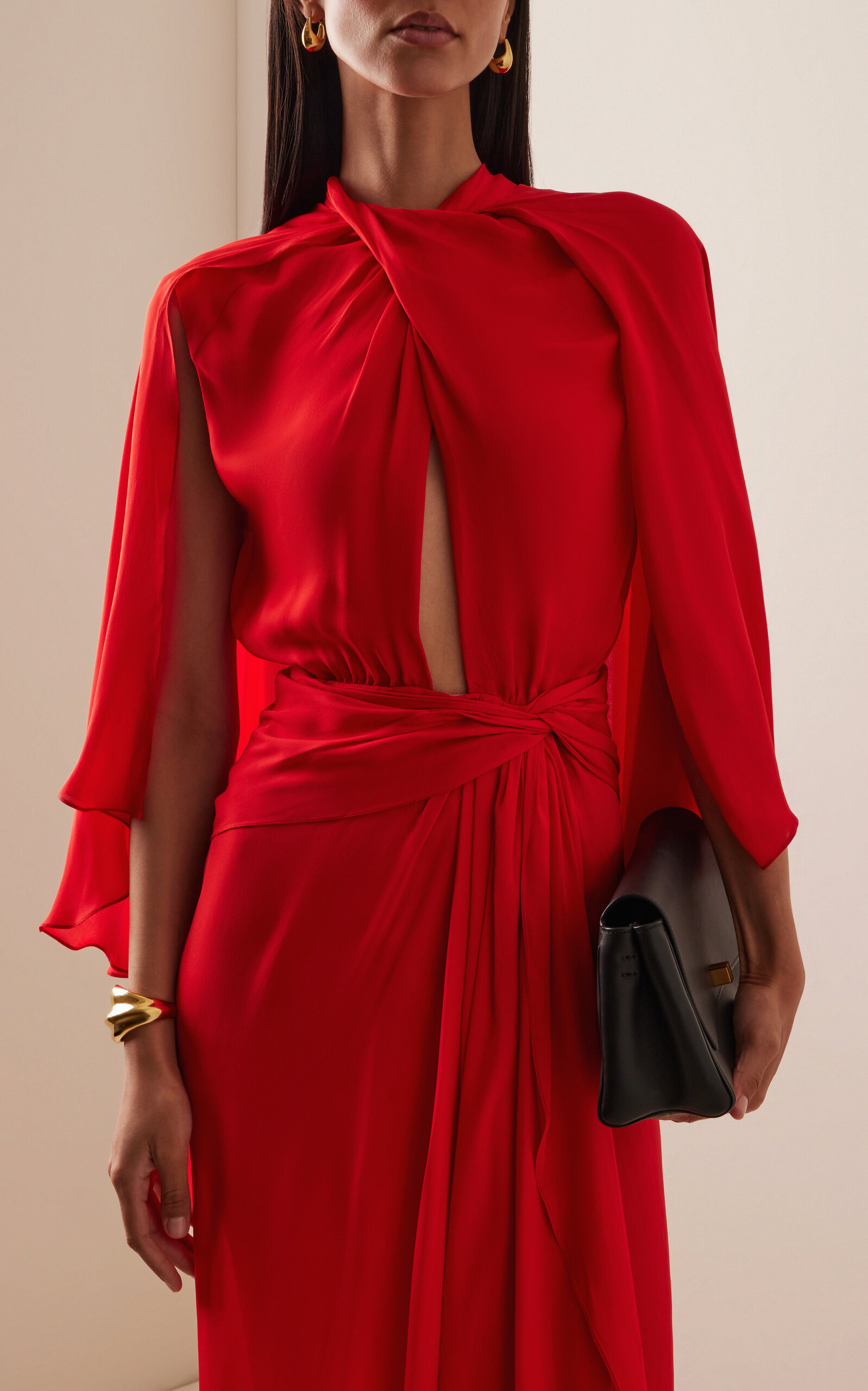 Cape Town Silk Maxi Dress red - 3