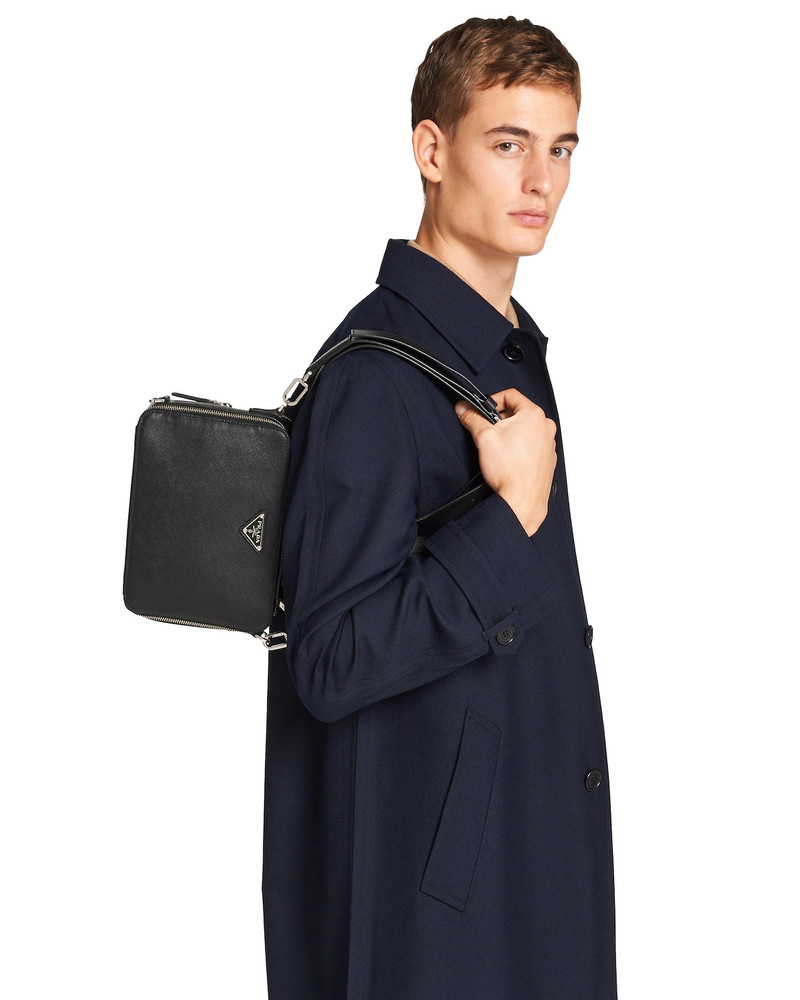 Prada Prada Brique Saffiano Leather Cross-Body Bag outlook