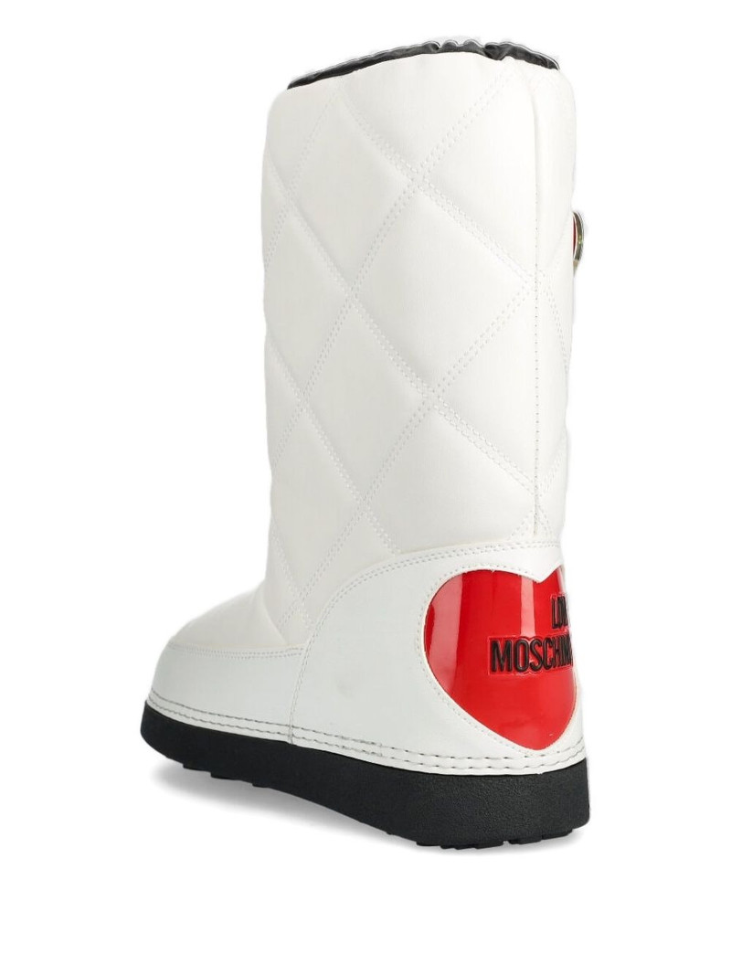 Moschino quilted heart-detail snow boots outlook