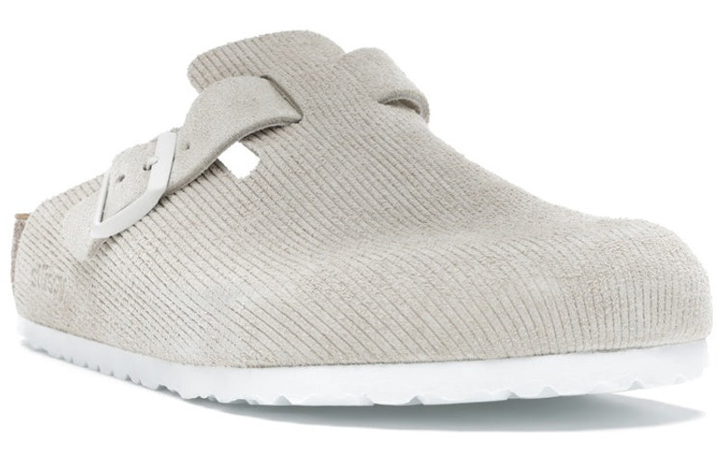 Birkenstock x Stssy Boston Suede Embossed 'Bone' 1019742 3