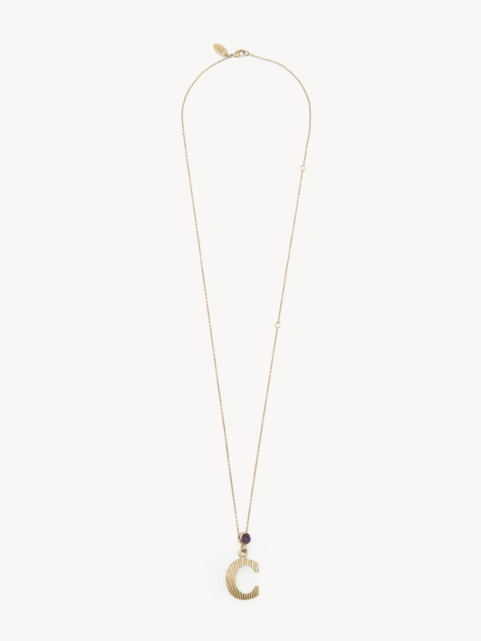 ALPHABET NECKLACE WITH PENDANT C - 1