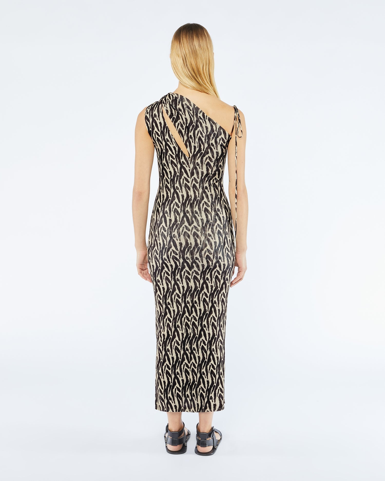 Sale Printed Mesh-Jersey Midi Dress - 5