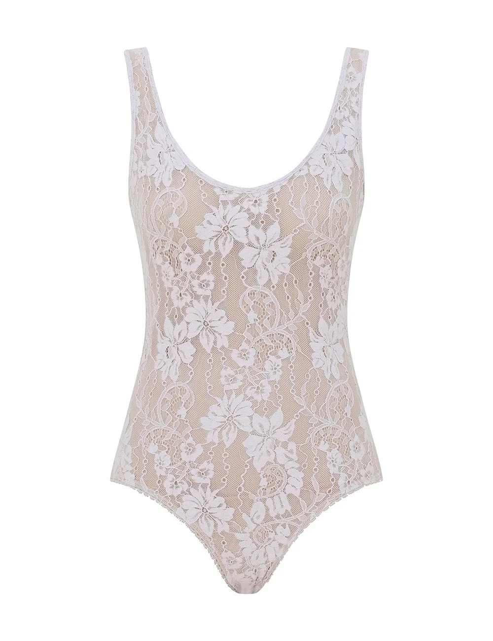 LACE SCOOP BODYSUIT - 1