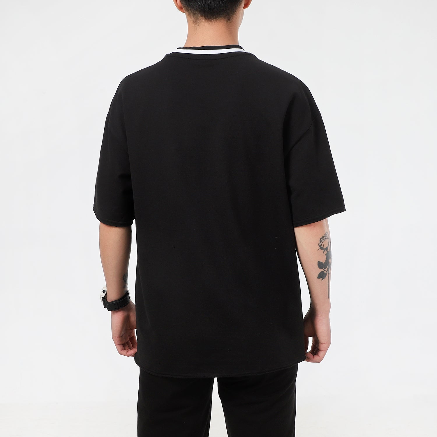 PUMA Solid Men Round Neck T-Shirt 'Black' 845861-01 - 4