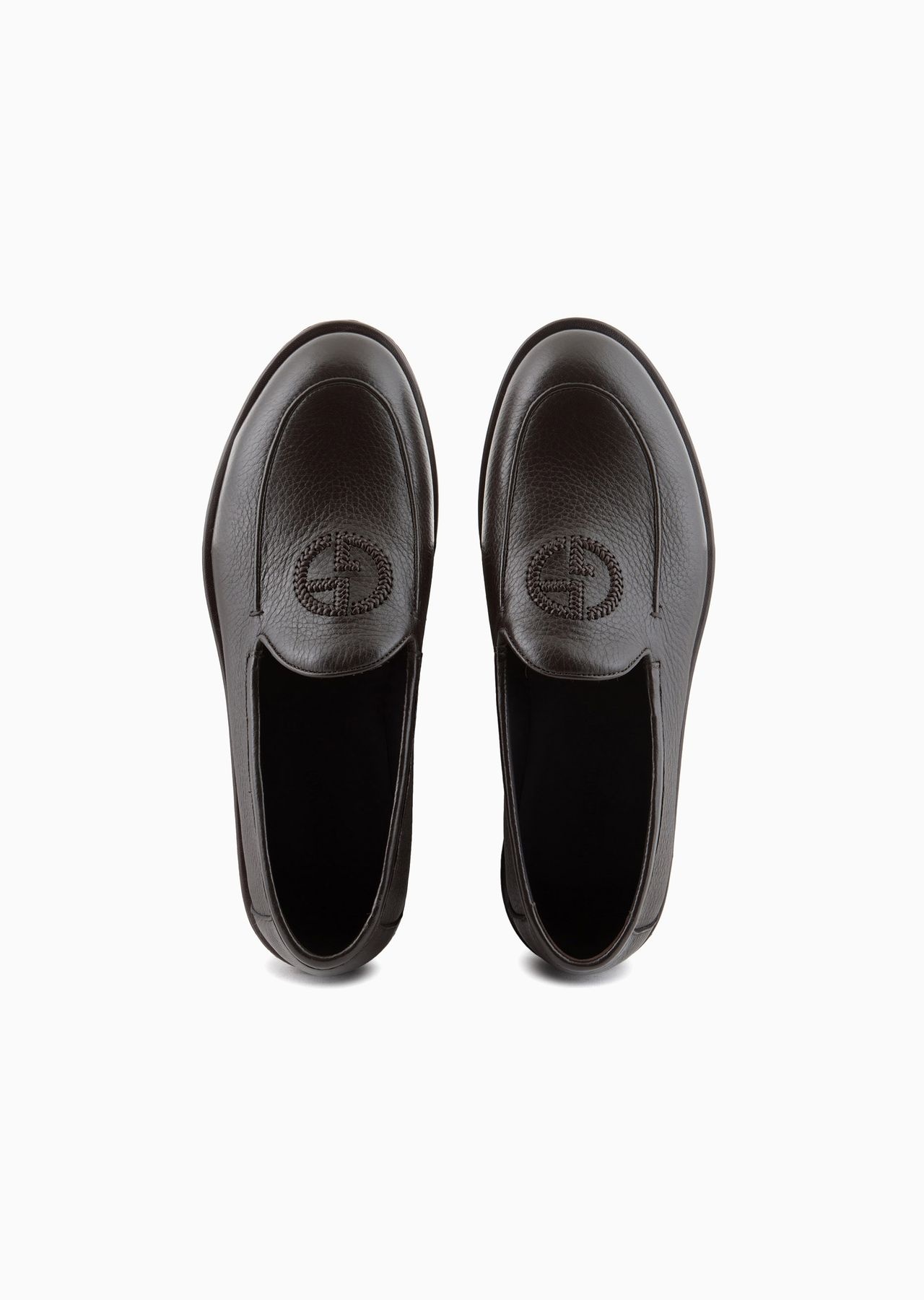 Deerskin loafers with embroidered logo - 3