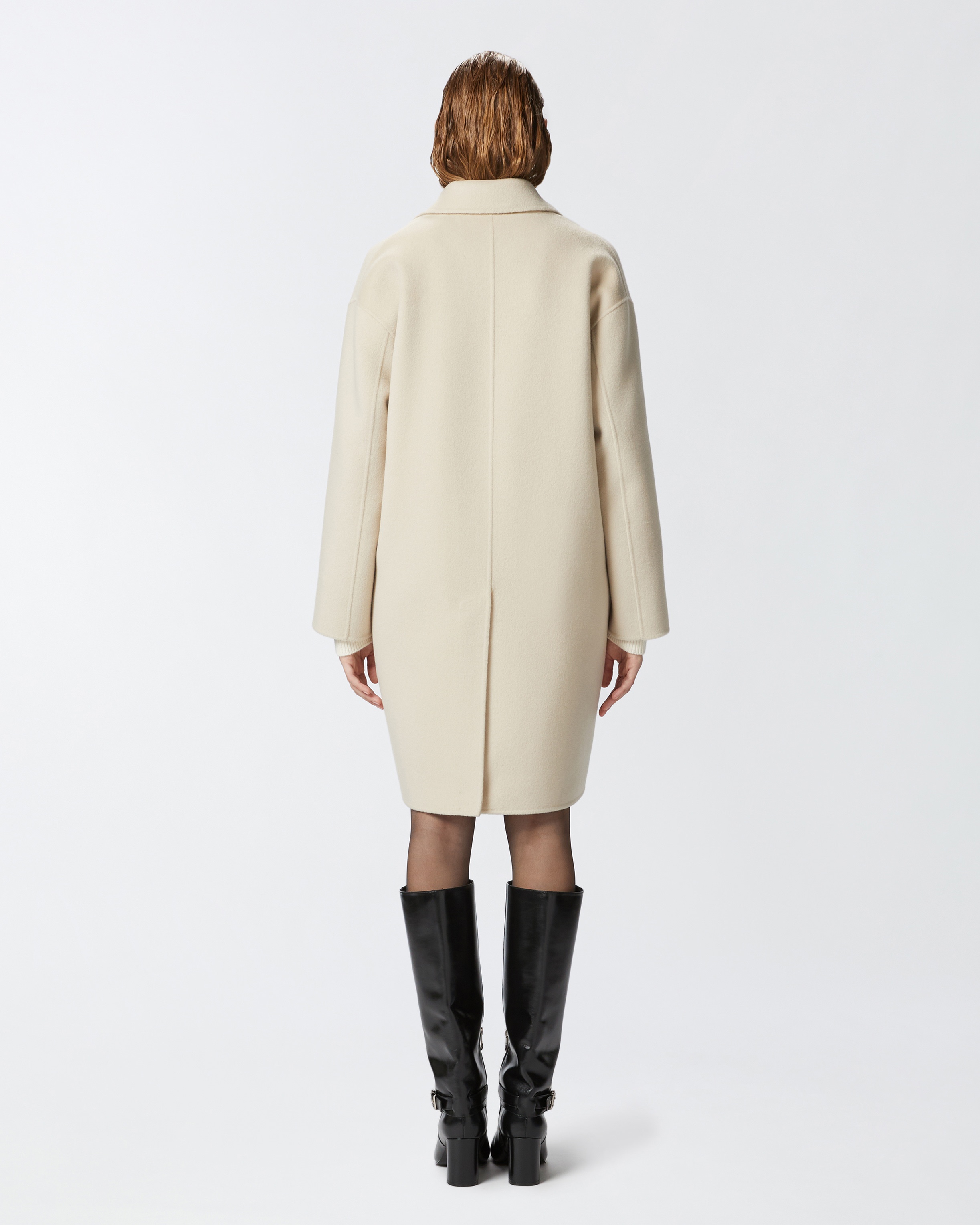 CLASSIC SINGLE-BREASTED CLOTH COAT - 4
