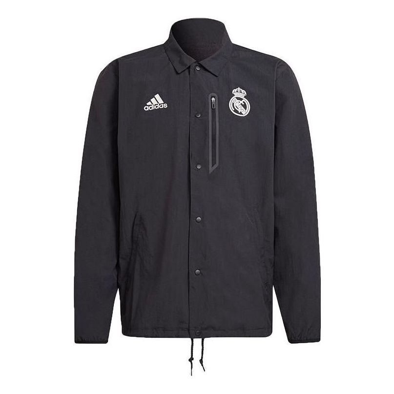 adidas Real Madrid Travel Coach Jacket 'Black' GR4273 - 1