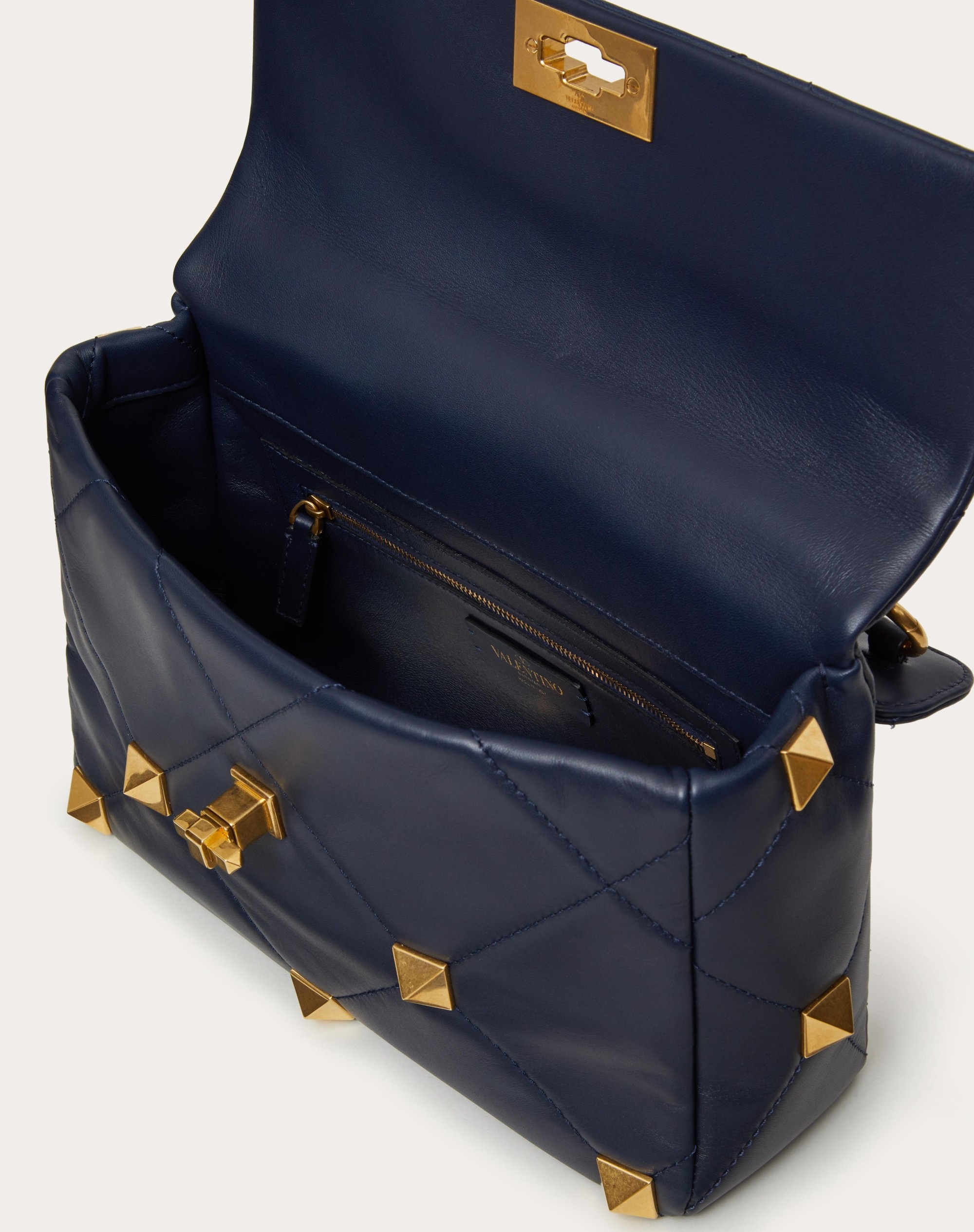 LARGE ROMAN STUD THE SHOULDER BAG IN NAPPA WITH CHAIN - 4