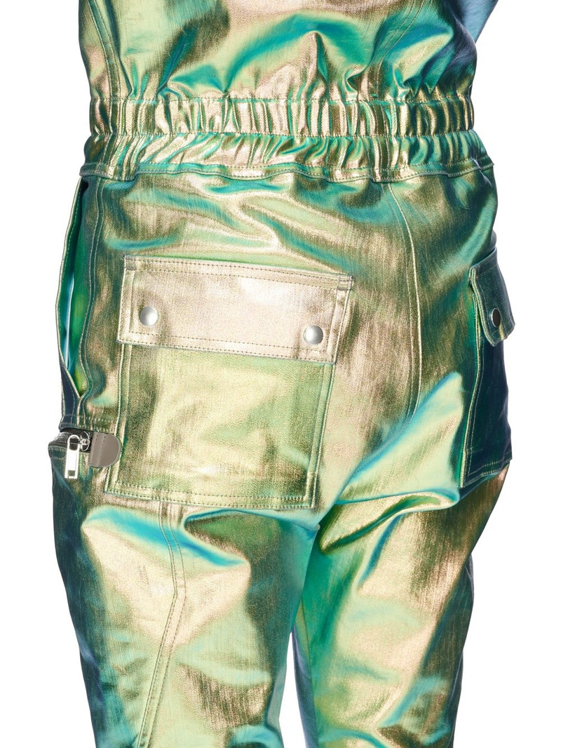 metallic-effect zip-up jumpsuit 7