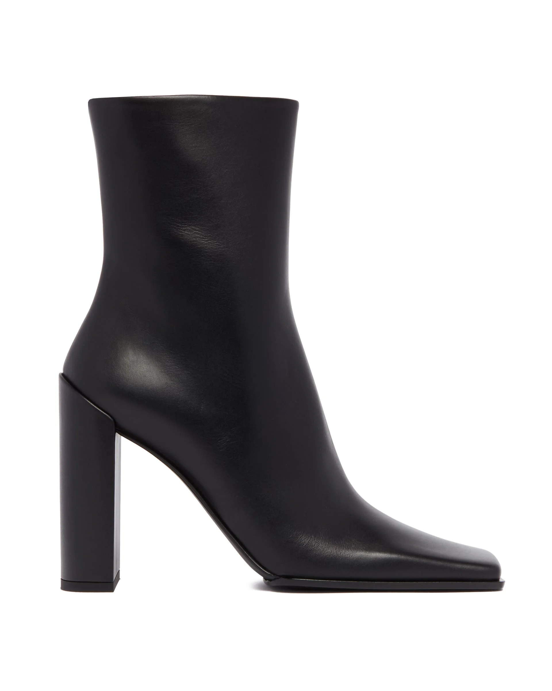 Black Square Ankle Boots - 1