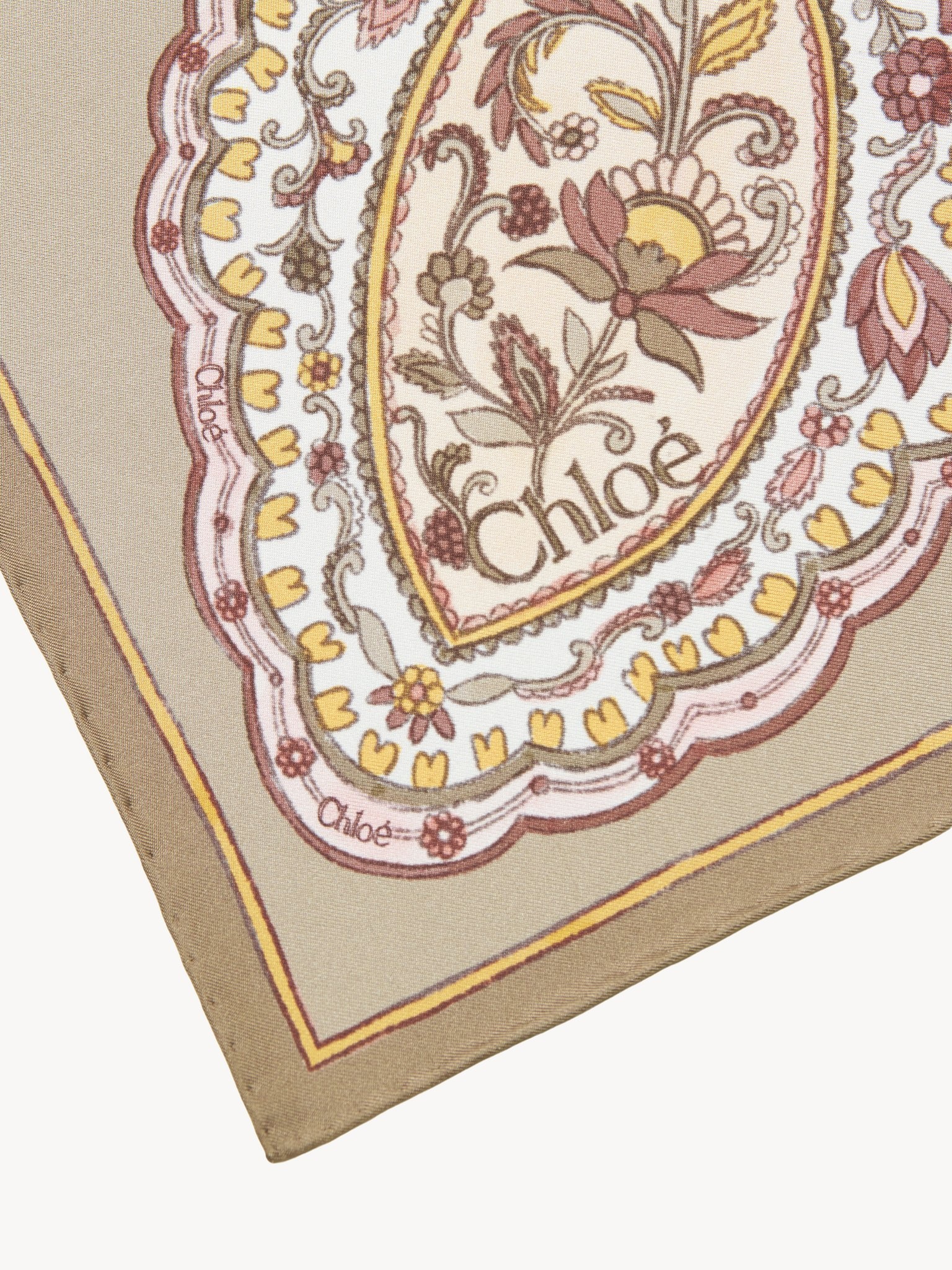 THE CHLOÉ PAISLEY SQUARE SCARF IN SILK TWILL - 3