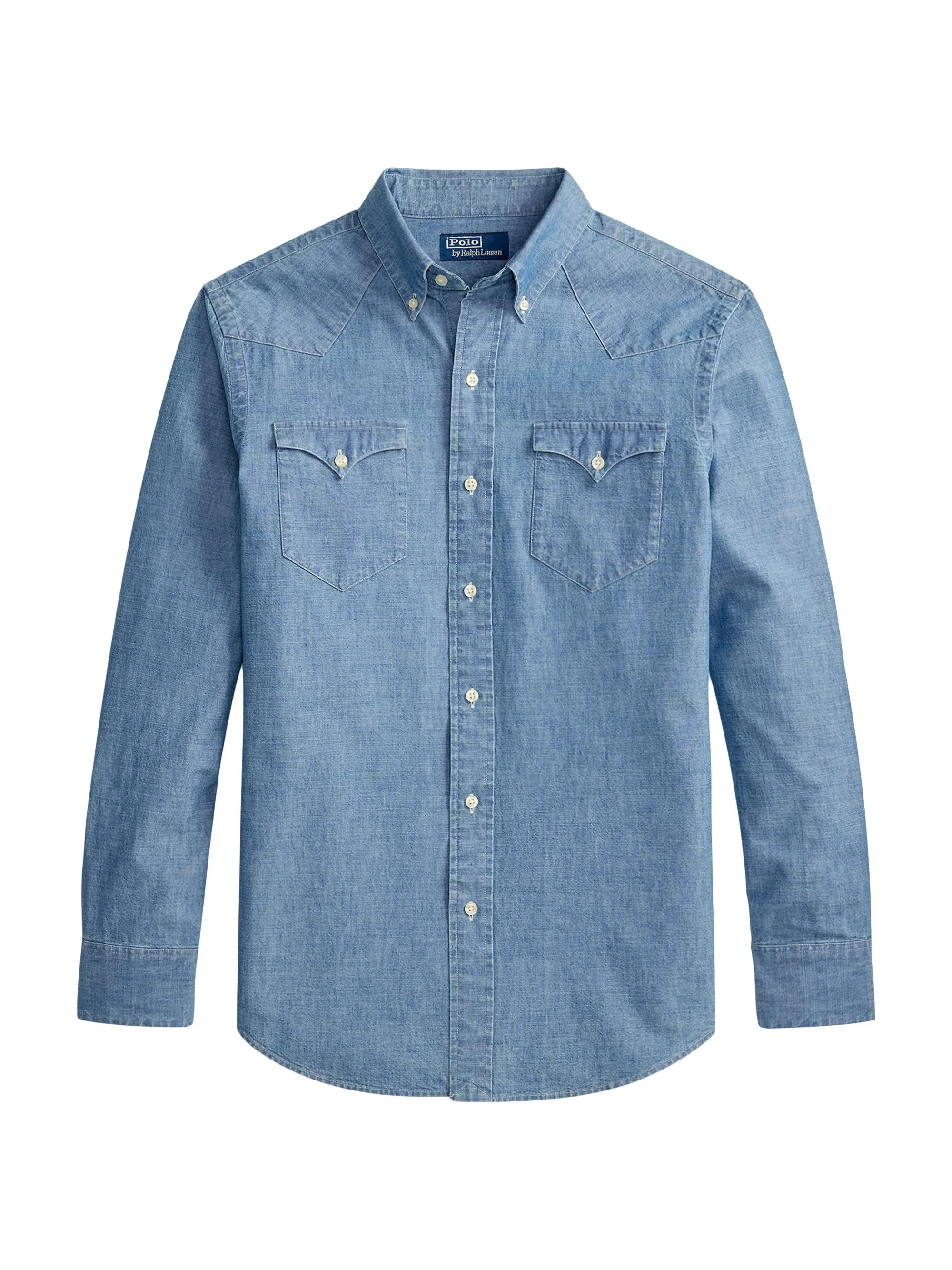 Men's Chambray Button-Front Shirt - Medium Indigo - 1