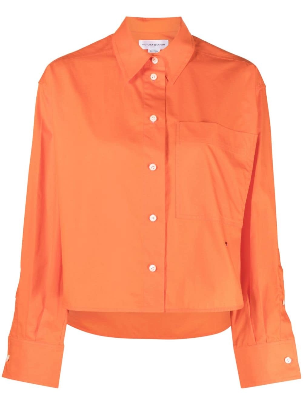 button-up cropped shirt - 1
