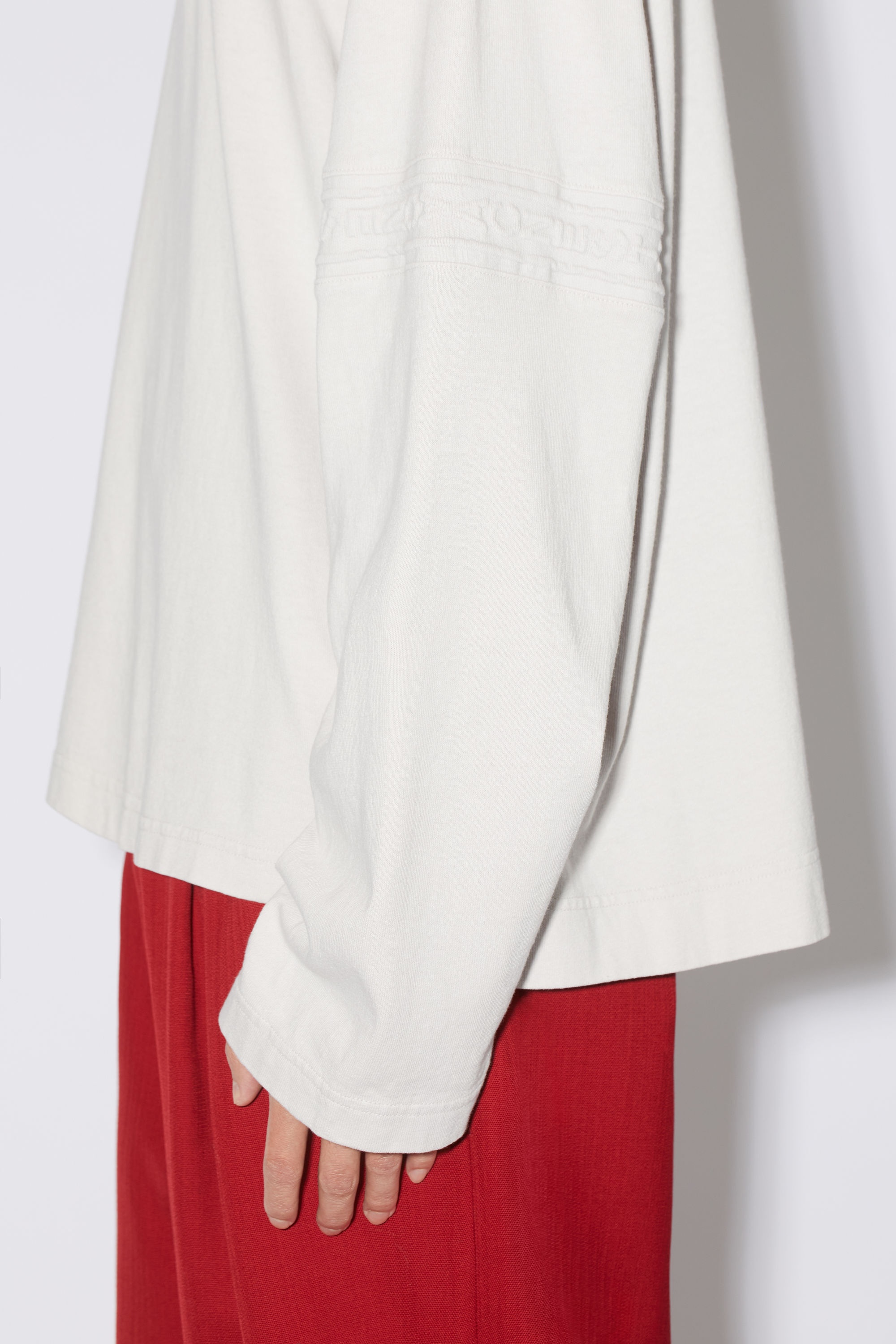 Logo tape polo shirt - cold white - 4