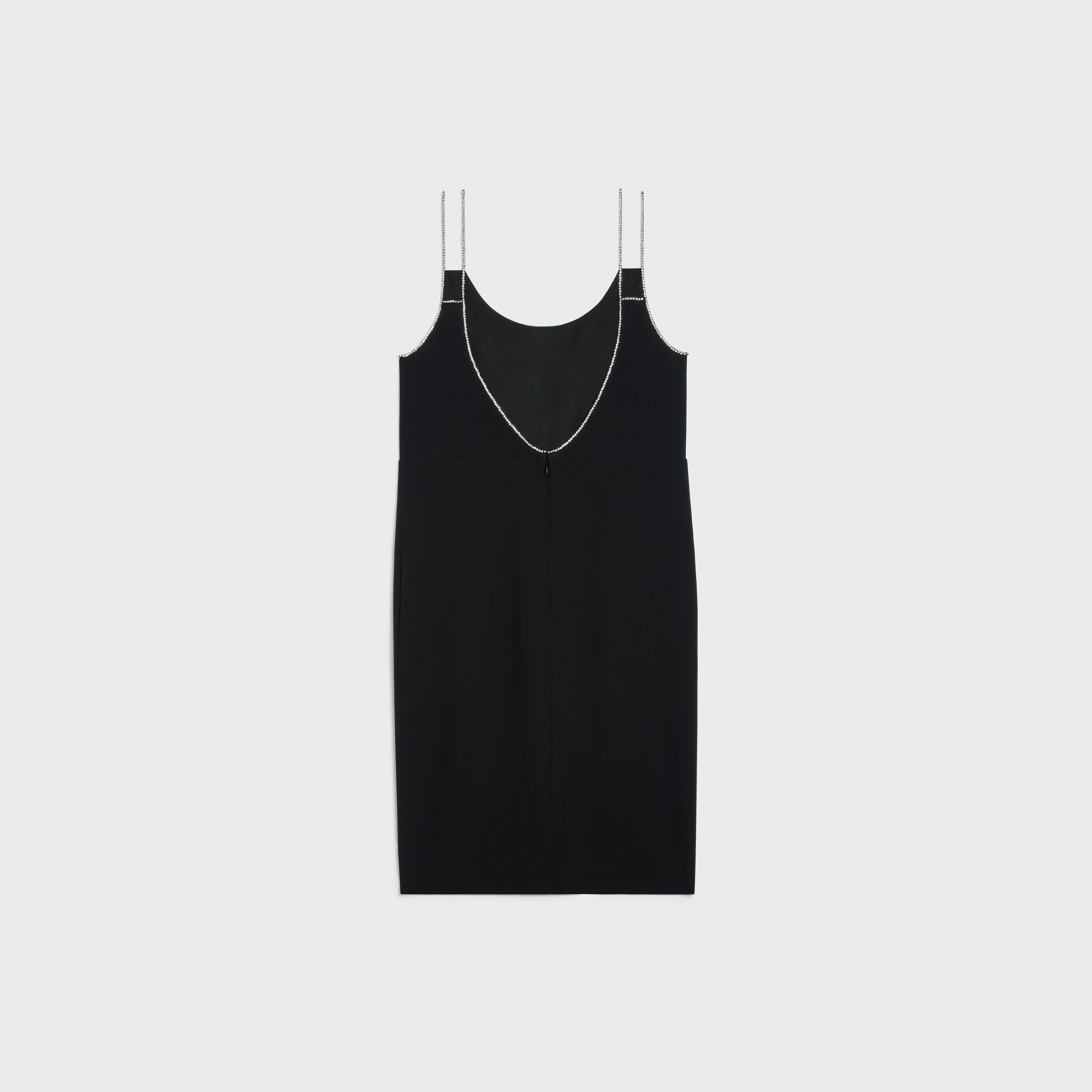 BACKLESS DRESS IN VISCOSE SABLÉ - 2