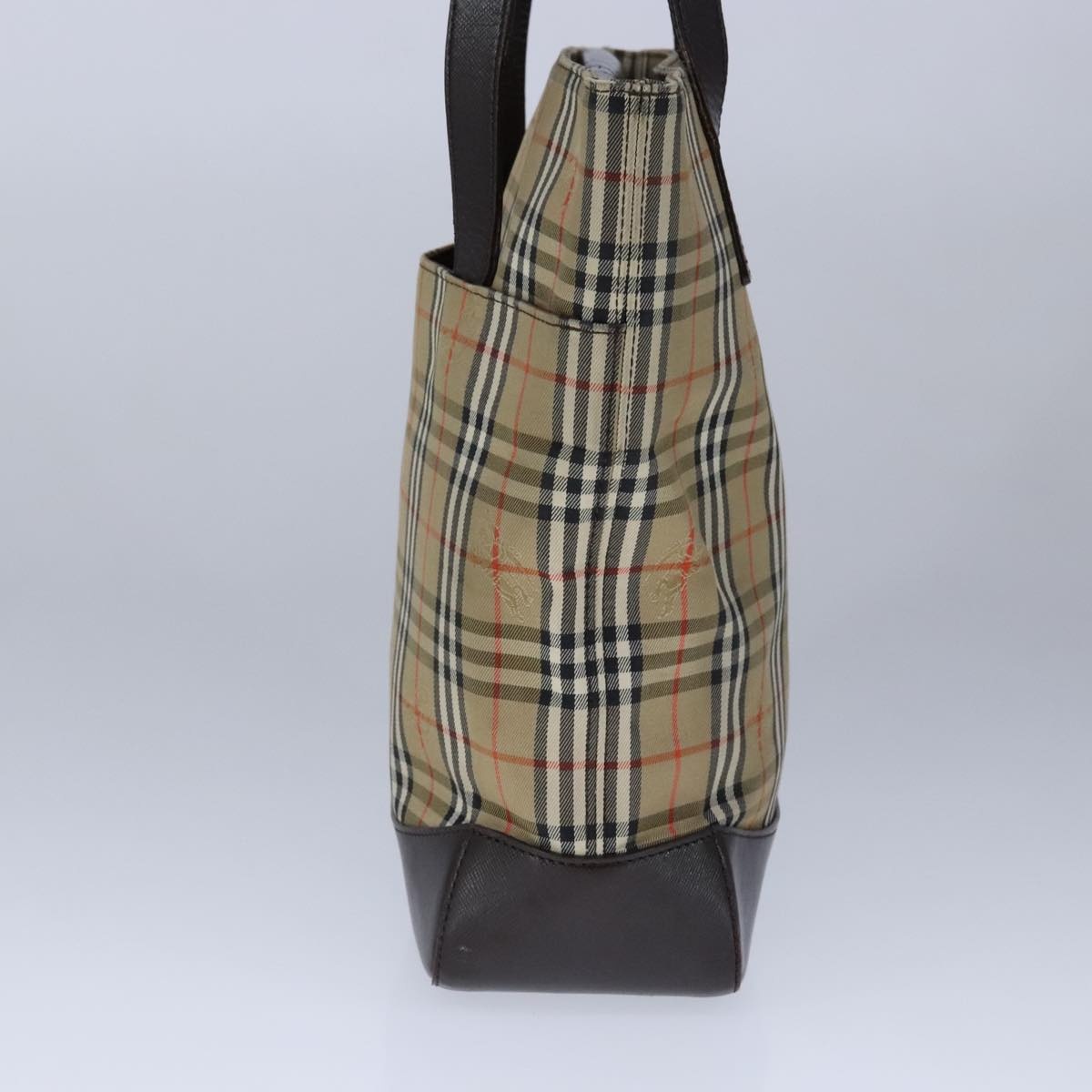 Burberry Nova Check Tote Bag Canvas Leather Beige - 3