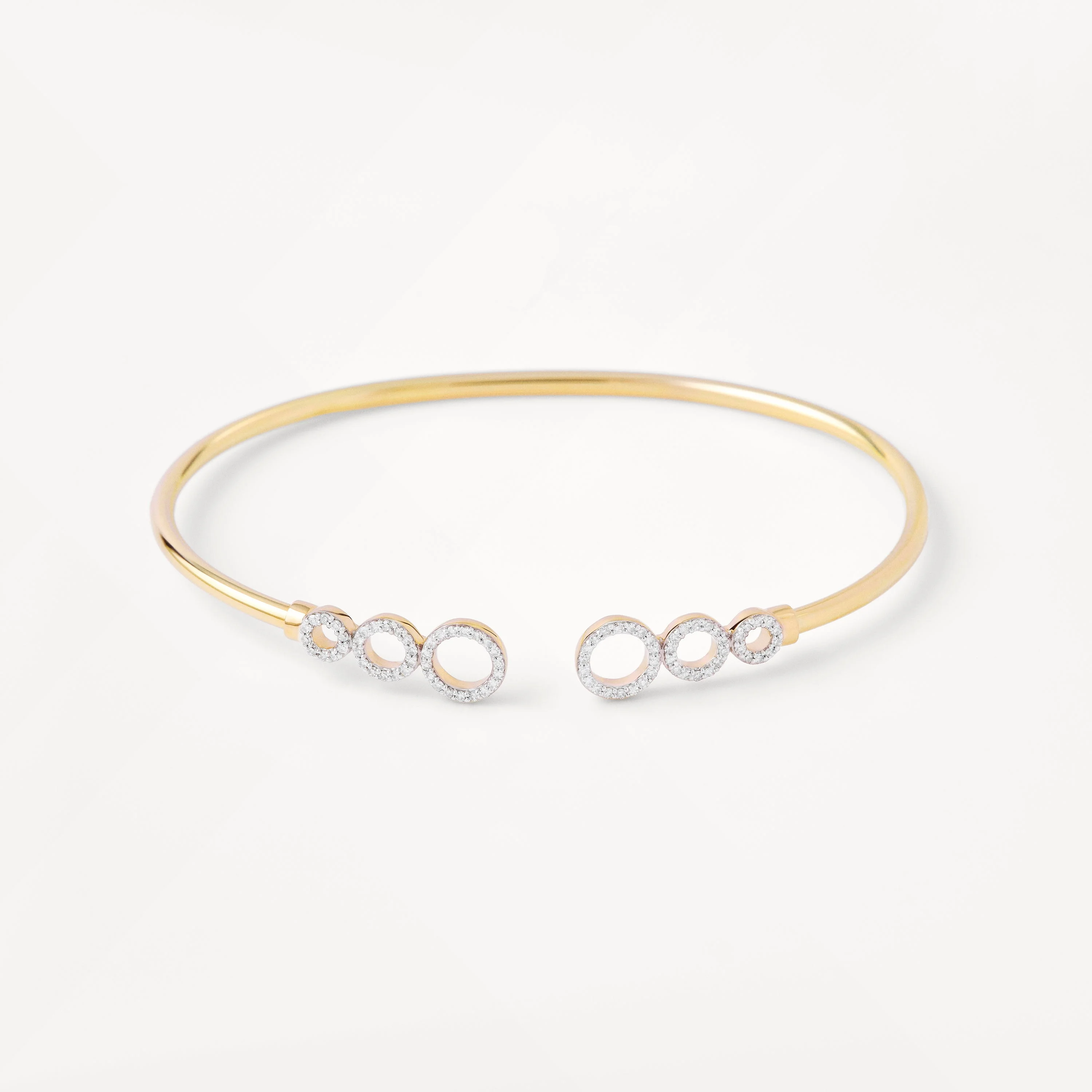 TOUS ATELIER yellow gold bangle with diamonds - 1