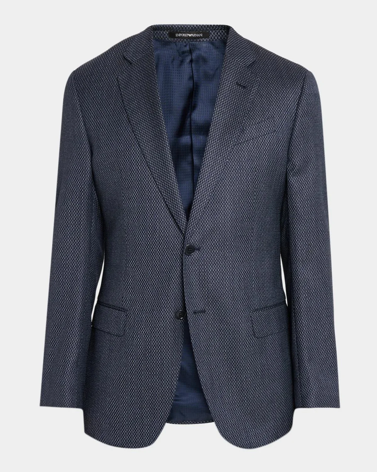 Men's Wool Textured Single-Breasted Sport Coat - 1