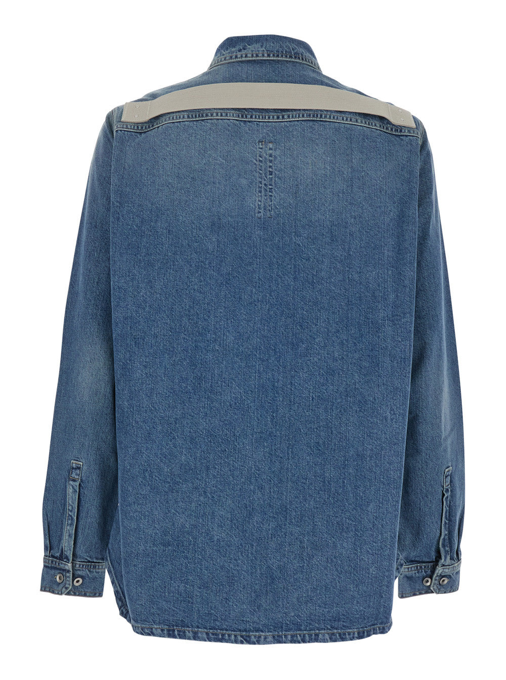 Drkshdw Men Blue Shirt With Classic Collar And Applied Chest Pockets In Denim Man - 2
