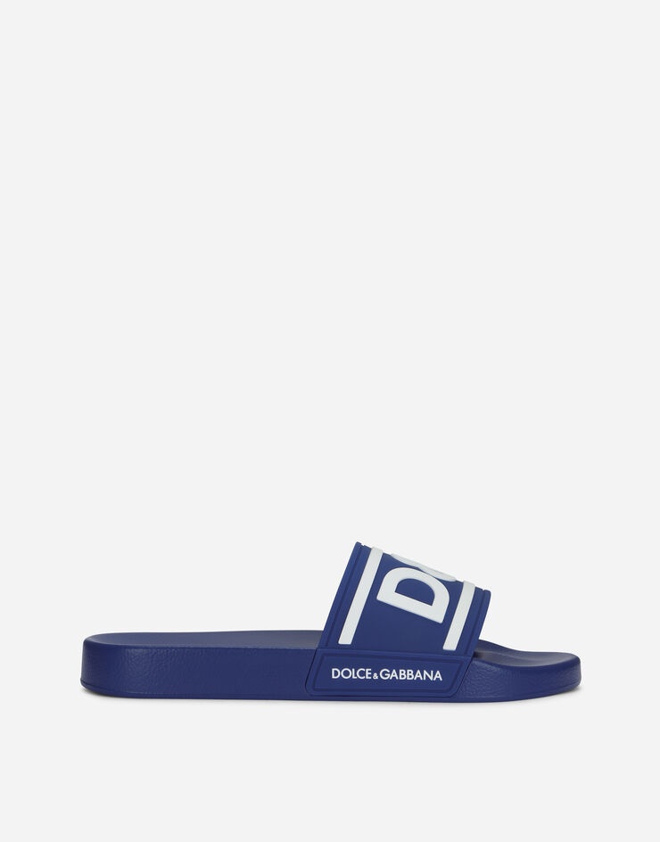 Rubber beachwear sliders with DG logo - 1