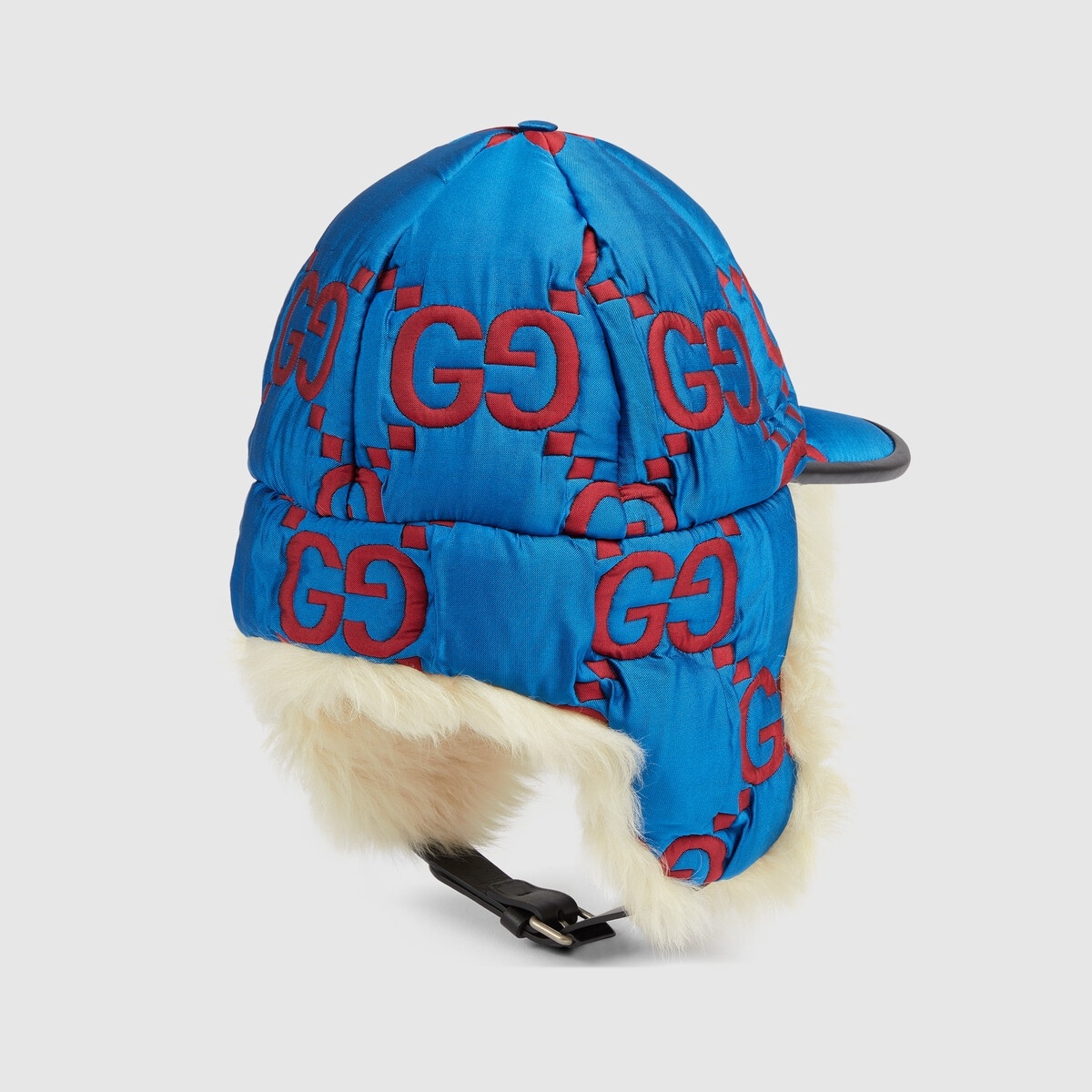 Quilted GG nylon hat with ear flaps - 4