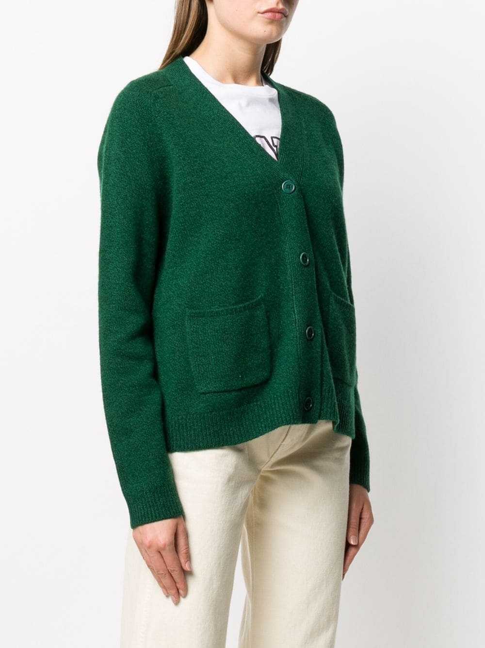 buttoned wool knit jumper - 3