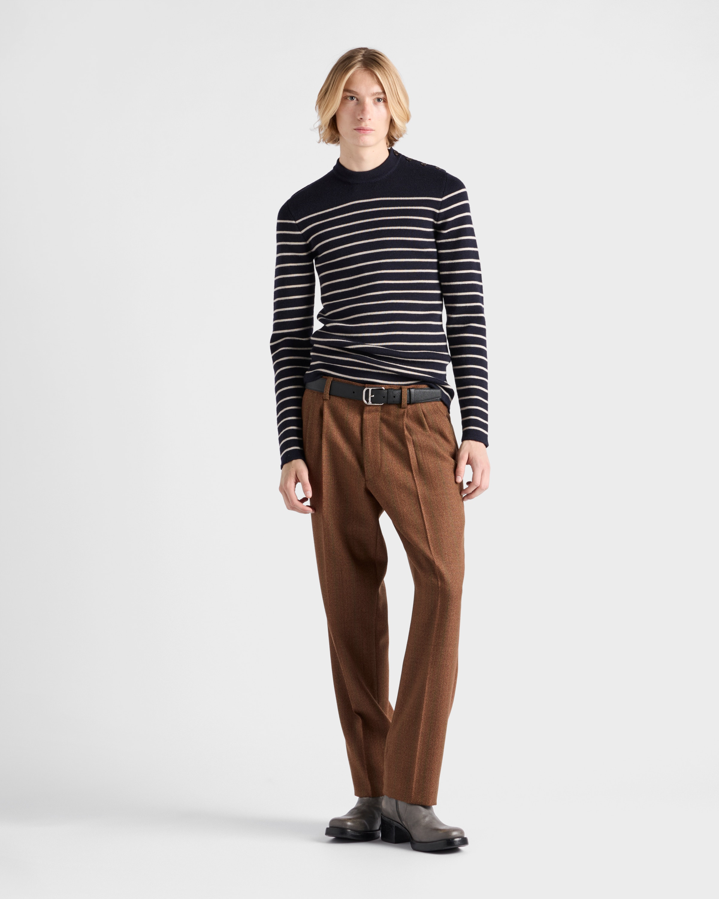 Wool pinstripe pants - 2