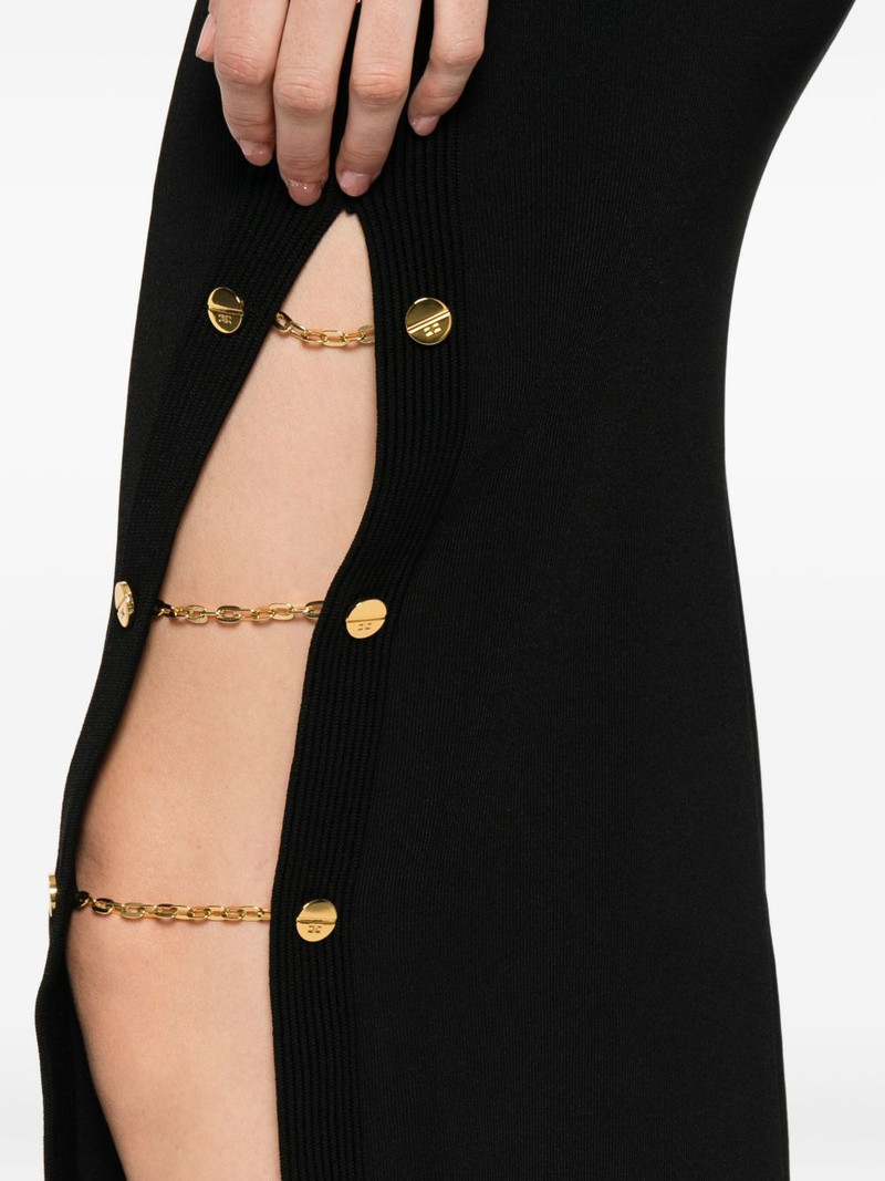 chain-embellished ribbed dress 5
