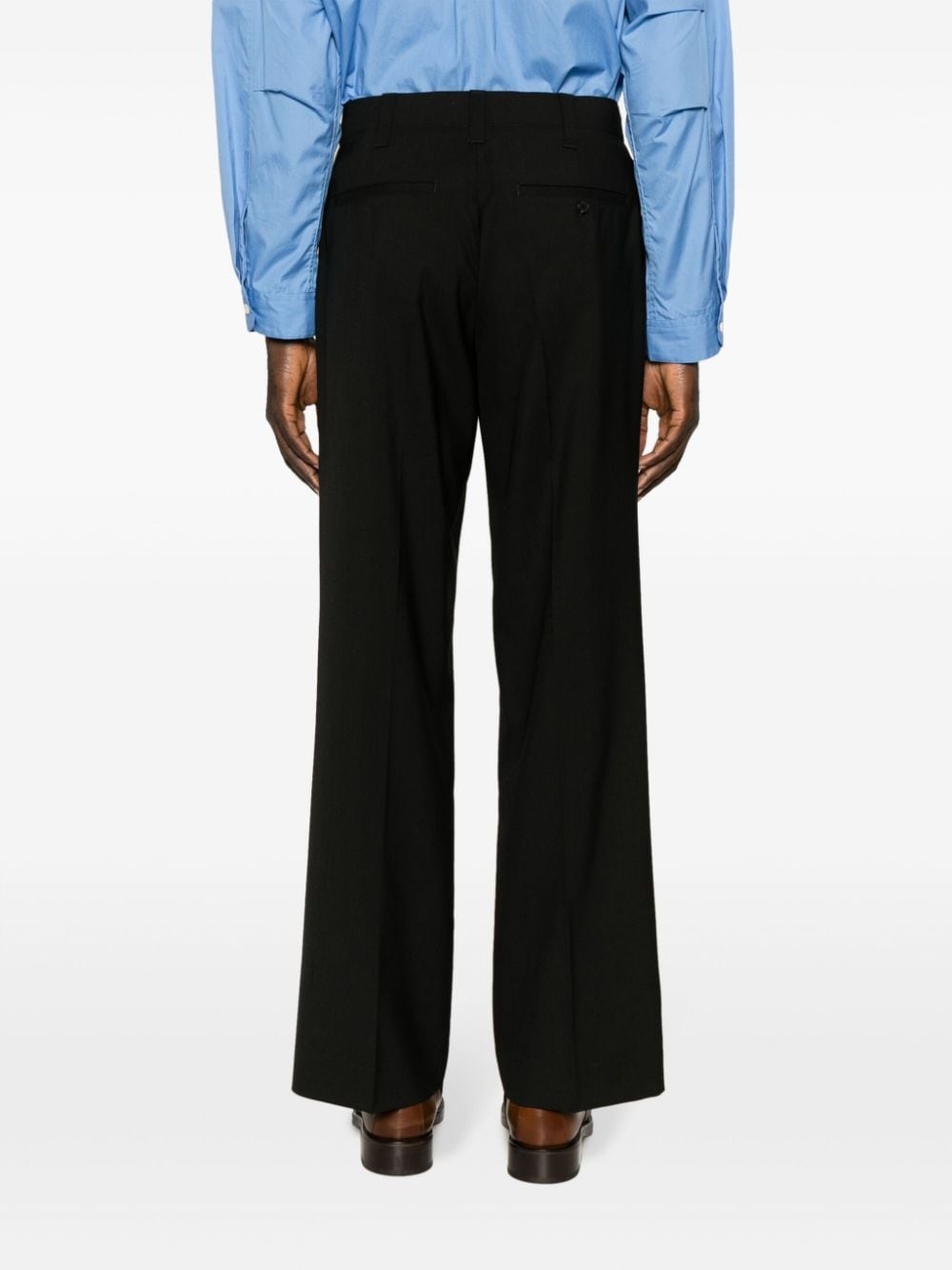 Tropical straight-leg tailored trousers - 4