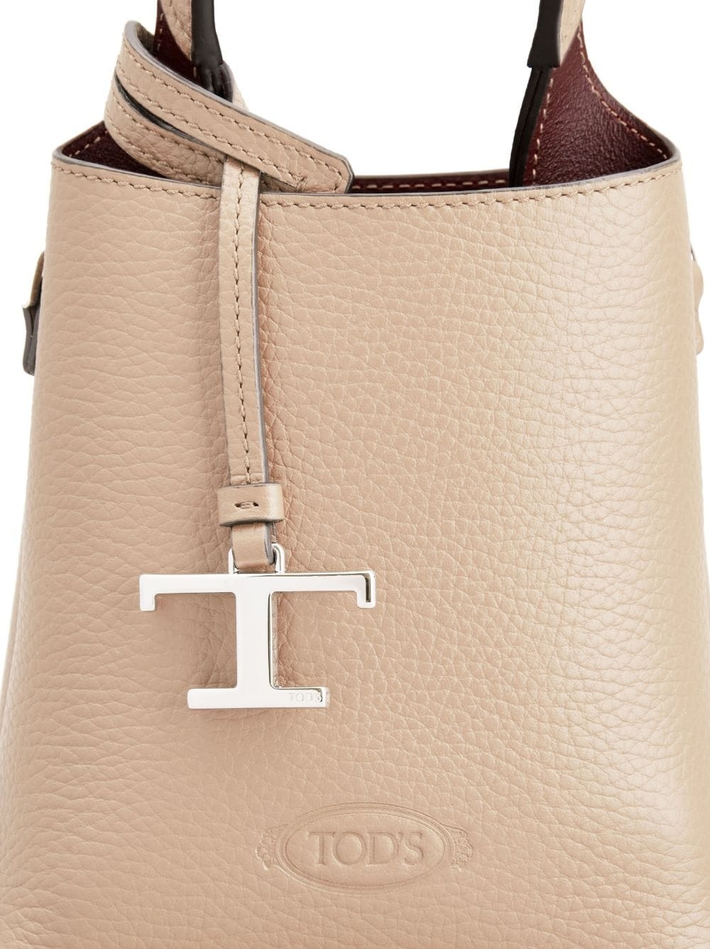 mini logo-pendant leather bag - 5