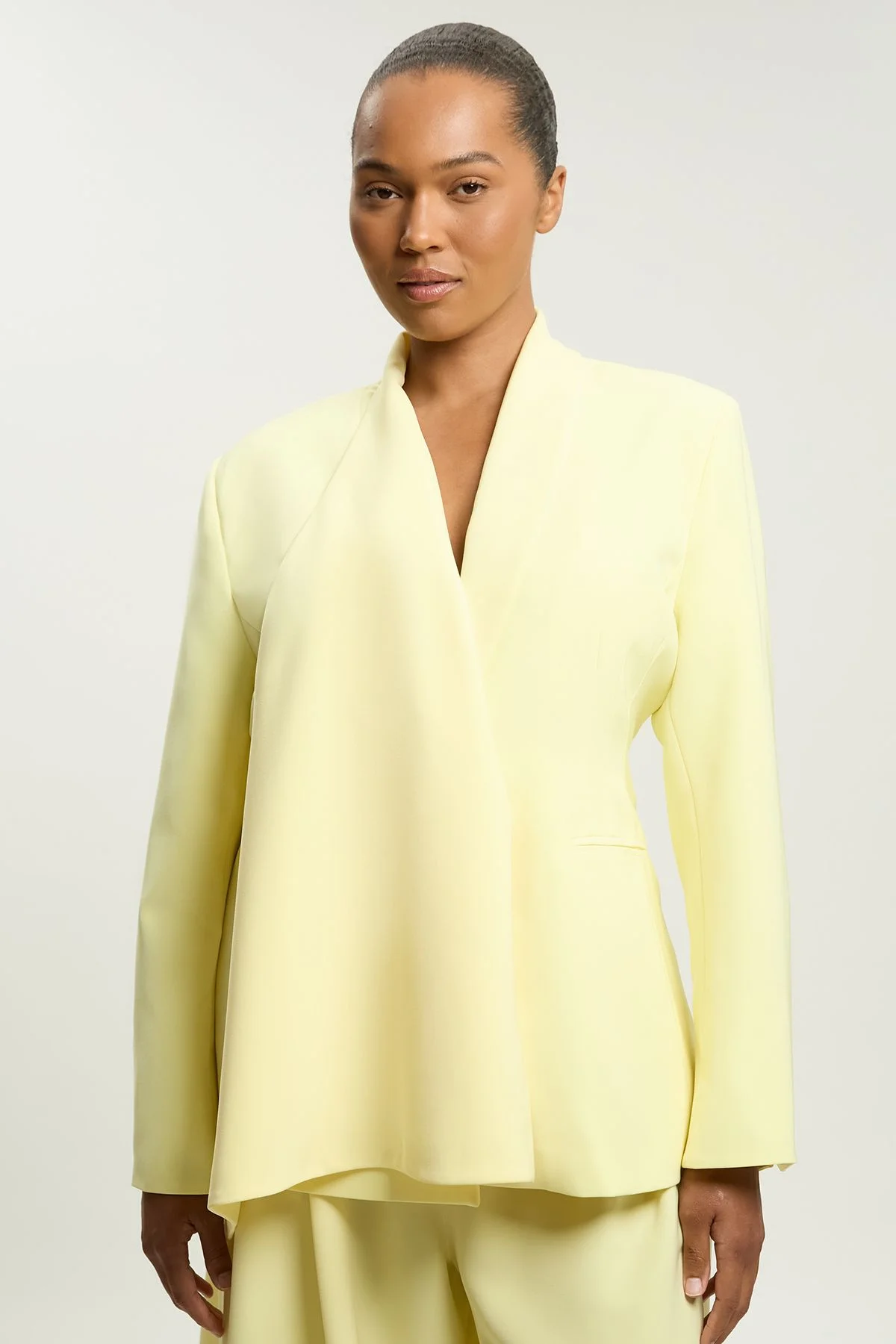 Plus Size Soft Tailored Single Breasted Blazer - 1