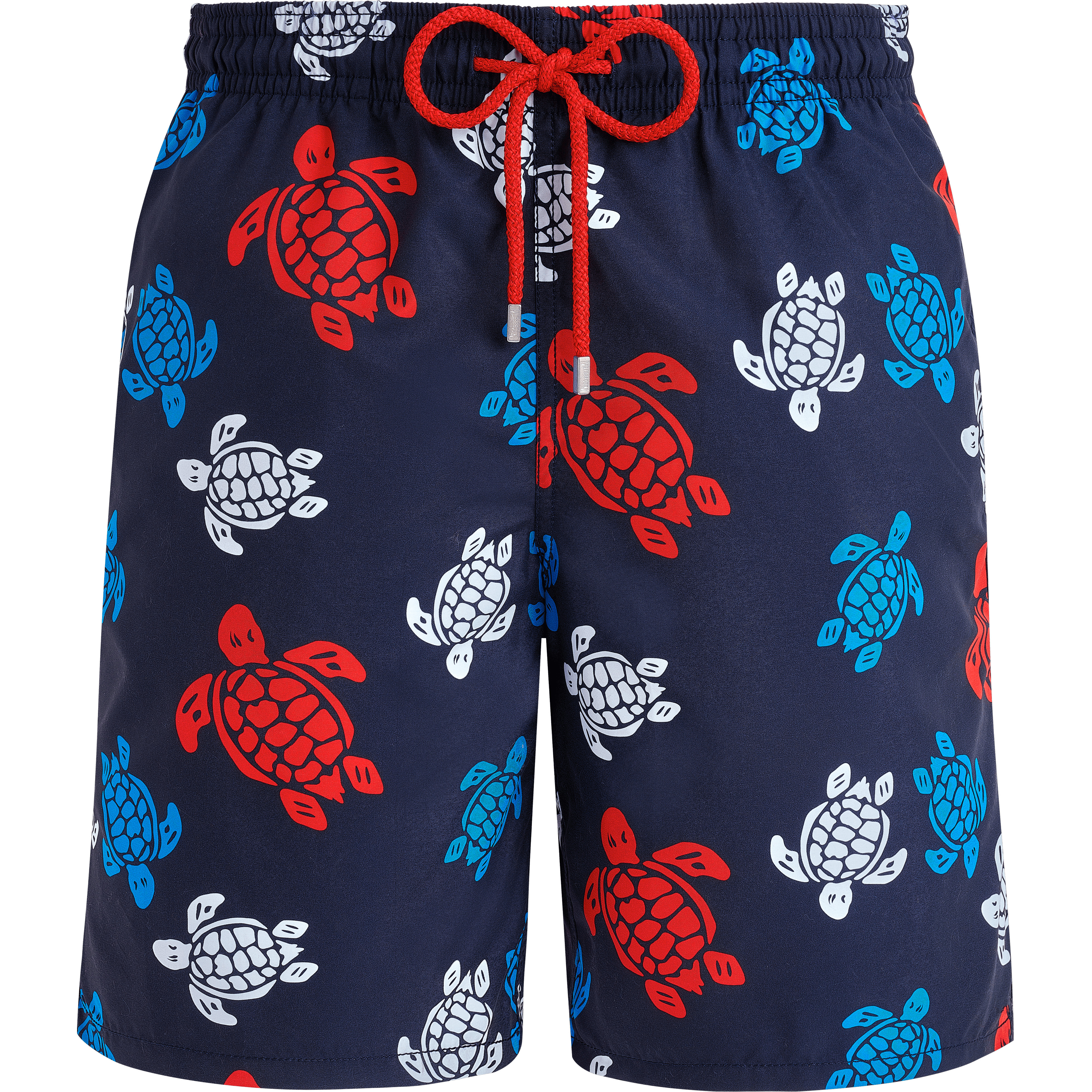 Men Long Swim Trunks Tortues Multicolores - 1