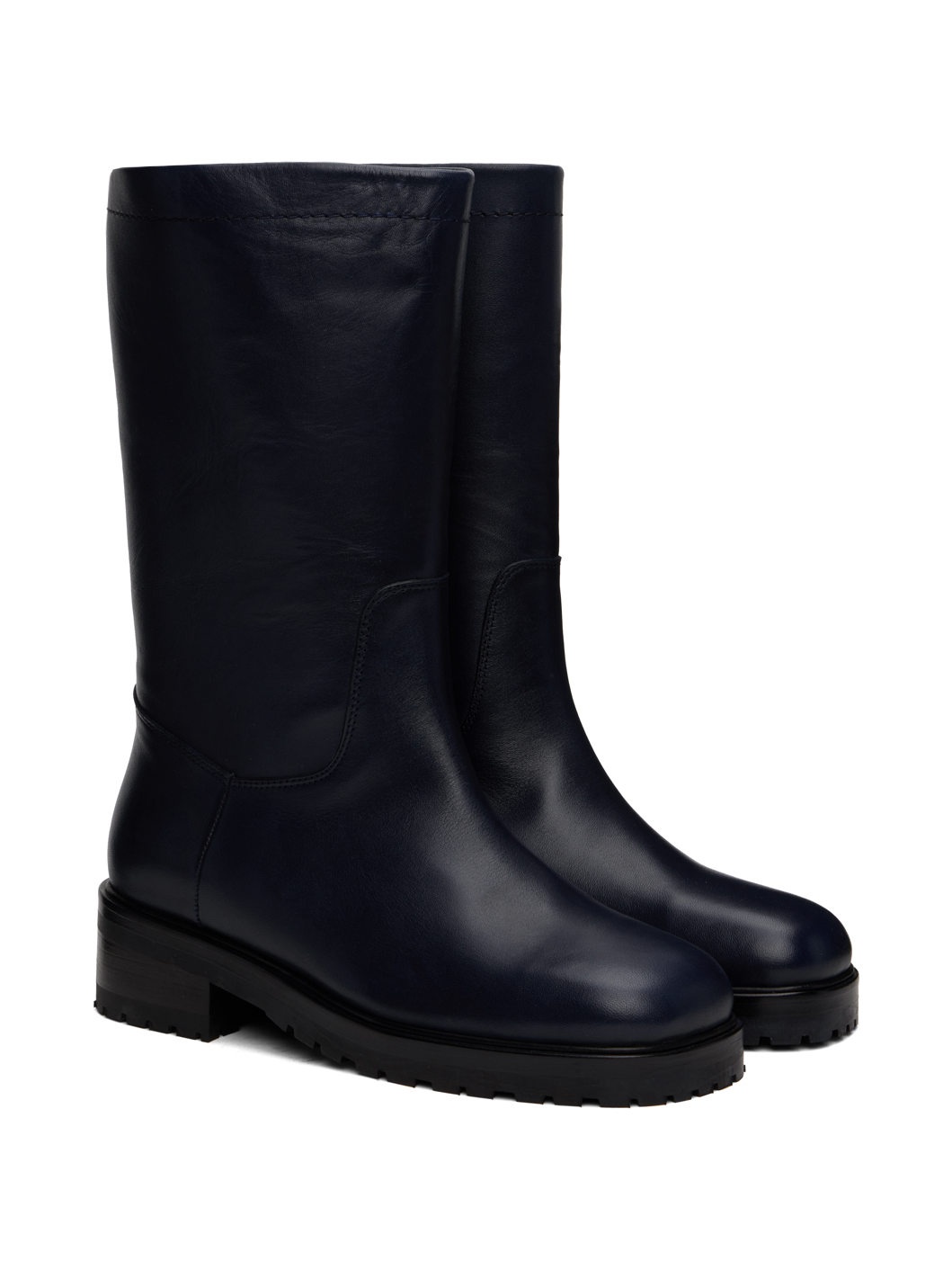 Navy Belmont Boots - 4