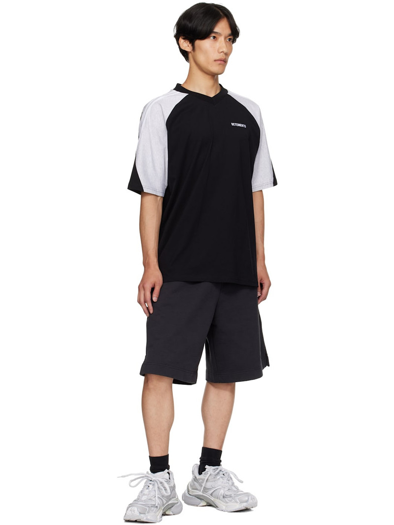 VETEMENTS Black Polizei Molton Shorts outlook