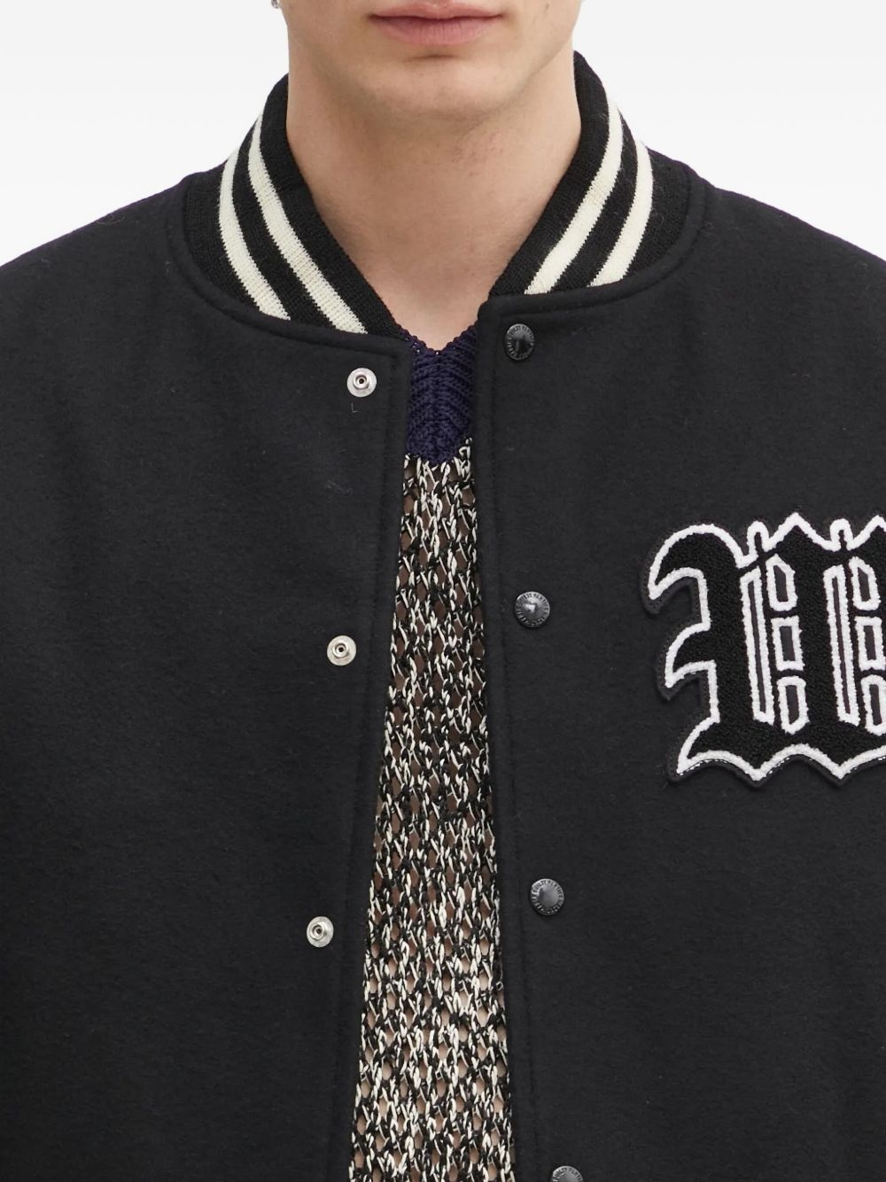 Type-2 contrast-sleeves varsity jacket - 5
