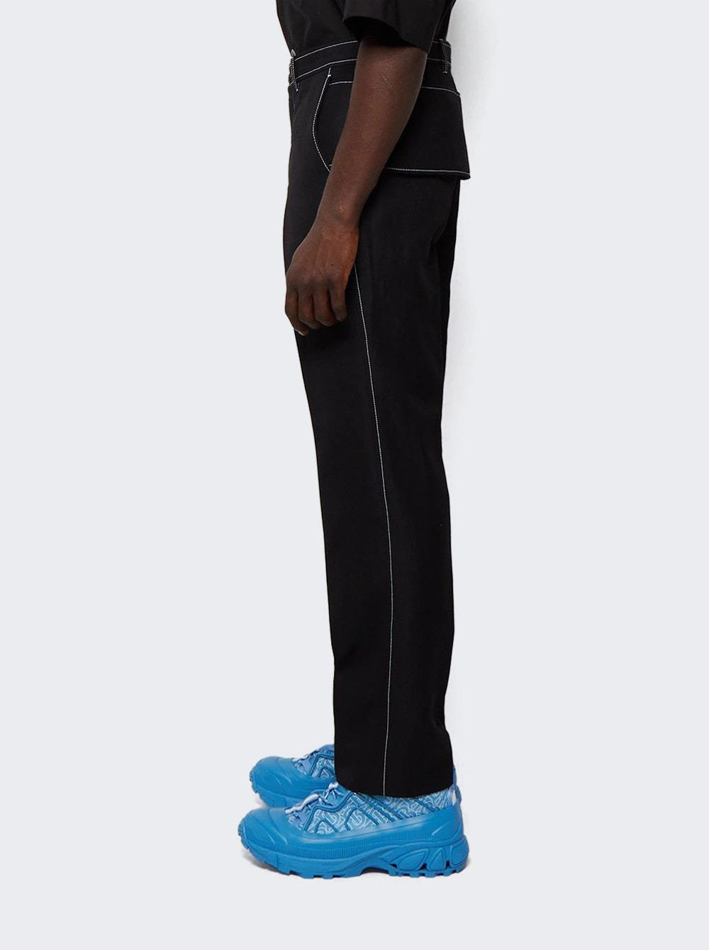Classic Contrast Seam Pant Black - 8