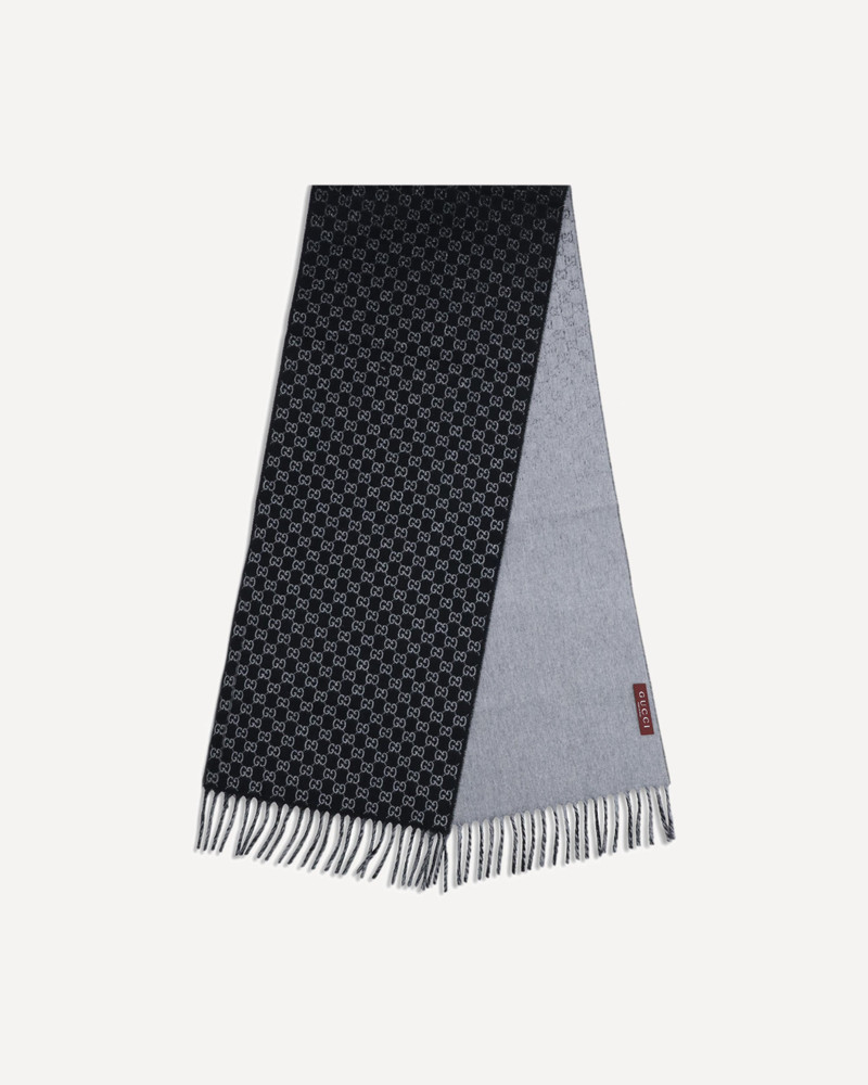 GUCCI Wool and cashmere Scarf with a gradient GG motif outlook