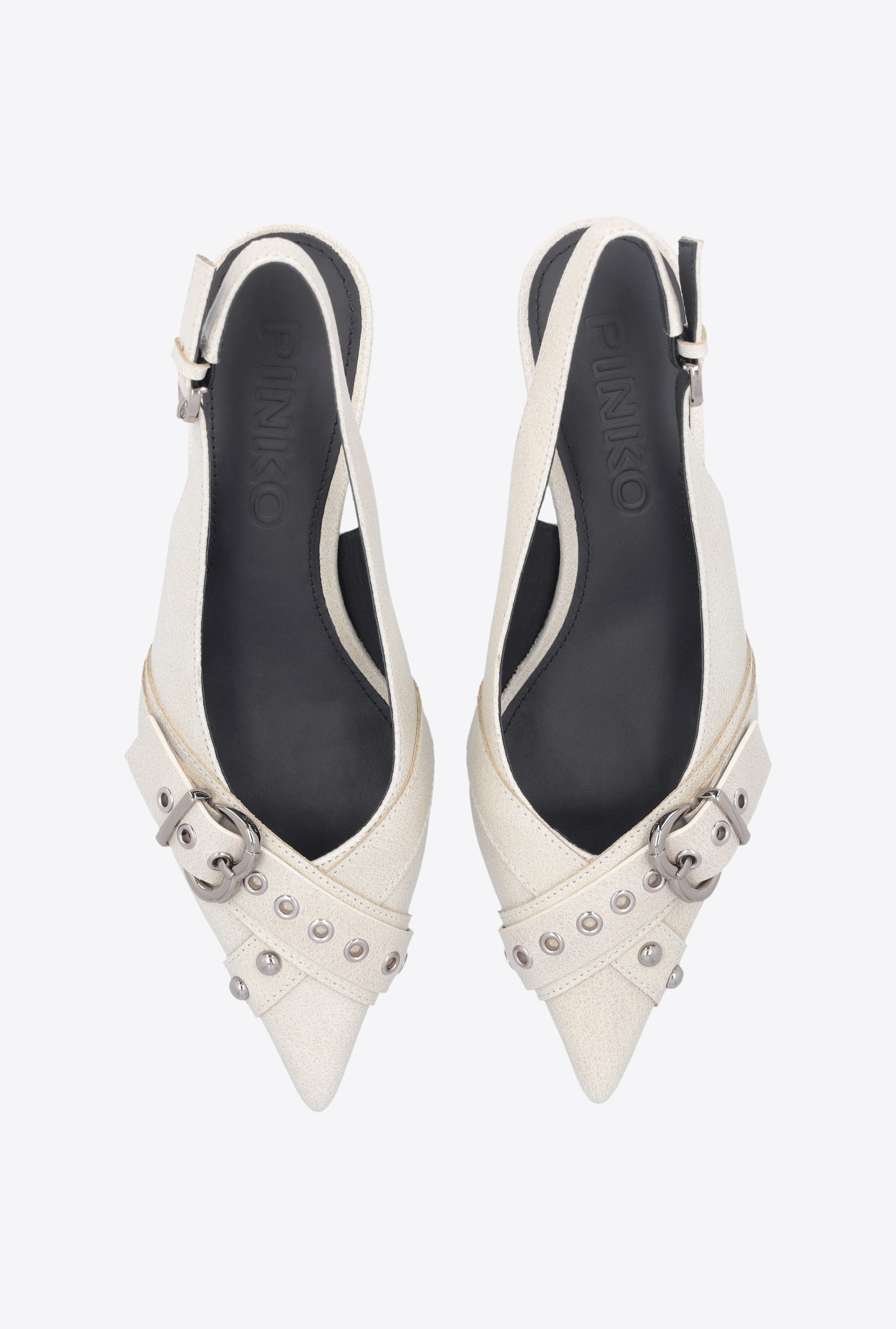 HEELED LEATHER SLINGBACKS WITH BUCKLE - 8