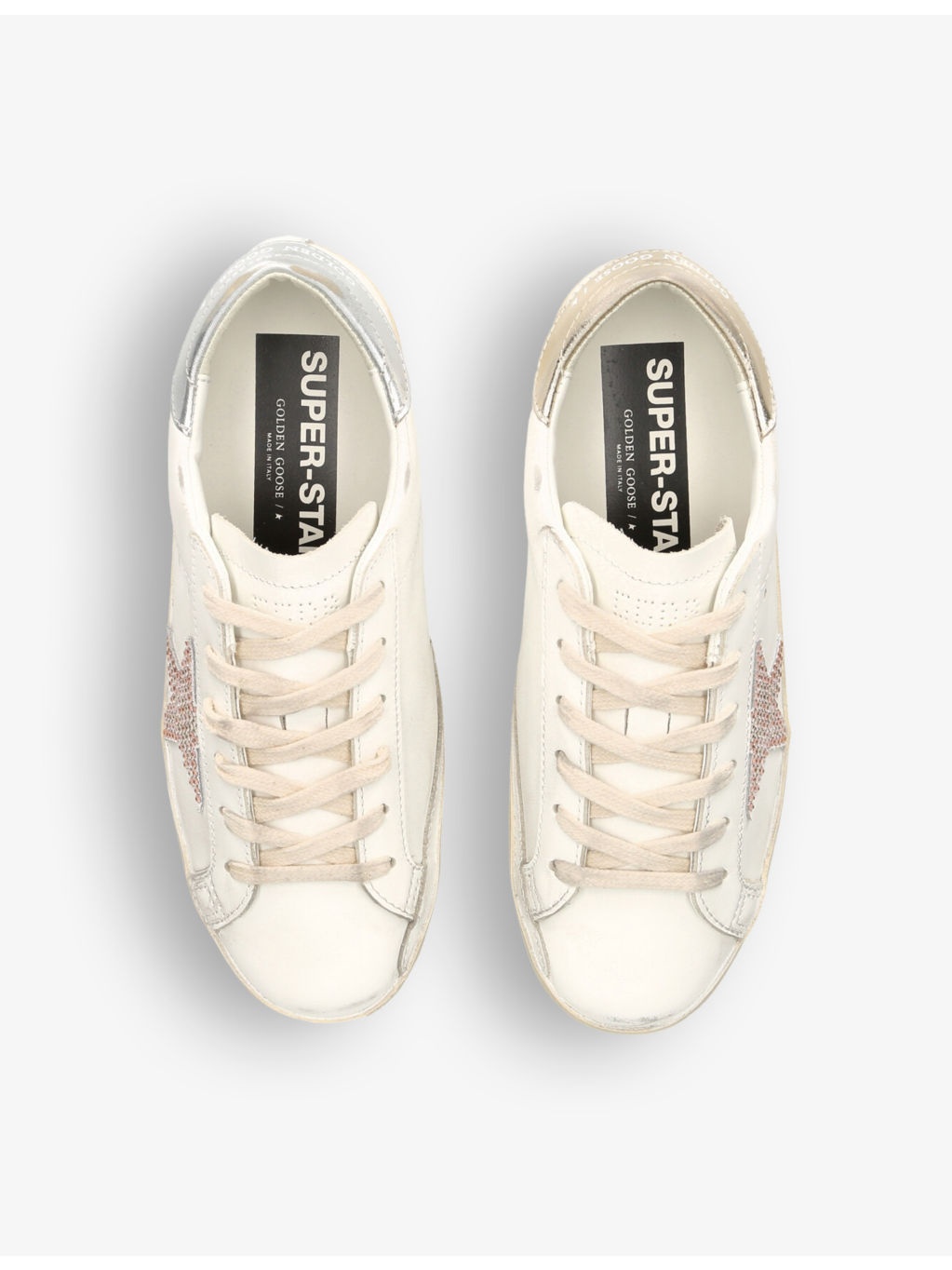 Hi Star 10622 glitter-embellished leather low-top trainers - 2